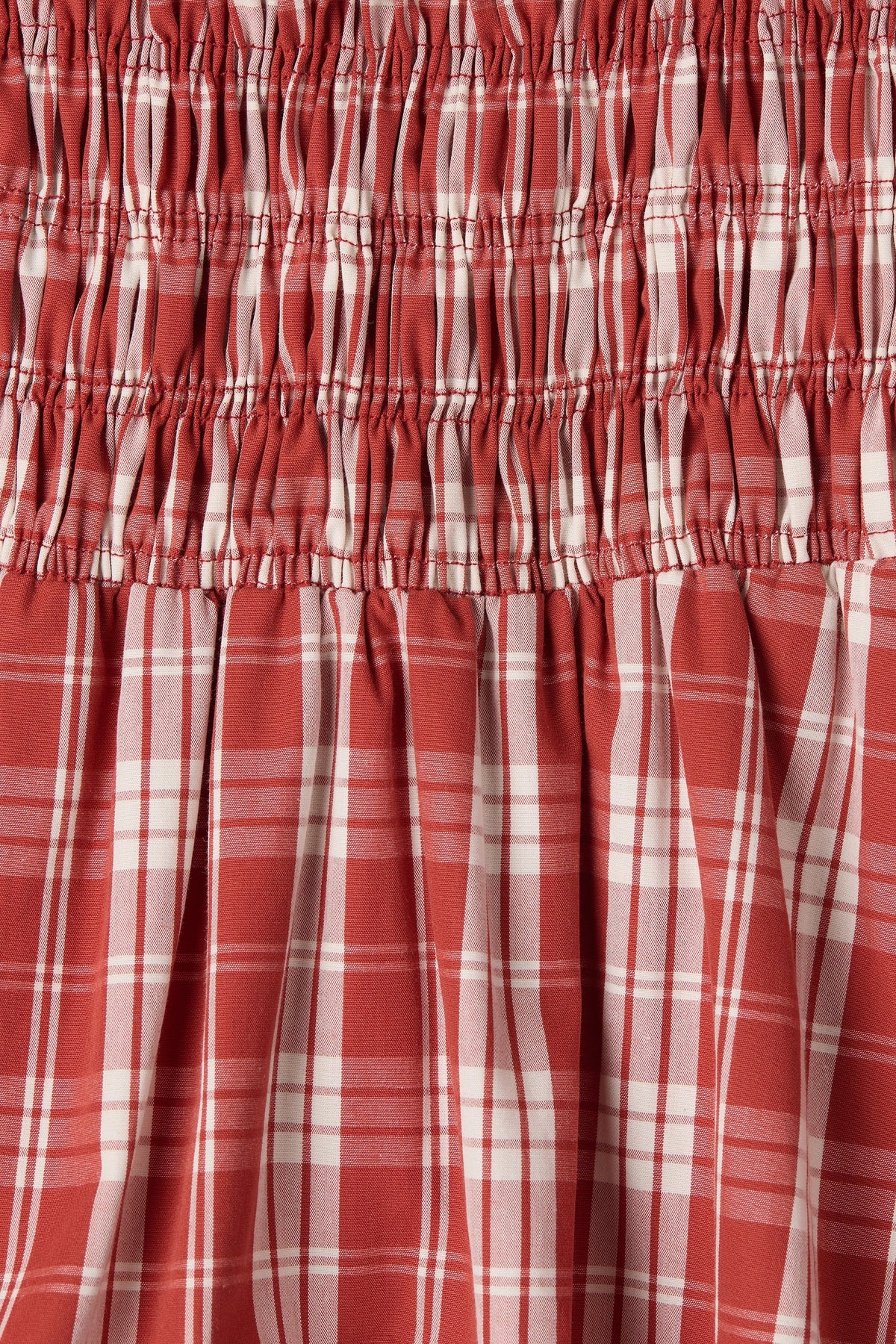 Gerta Midi Dress Ines Check Terra Rosso