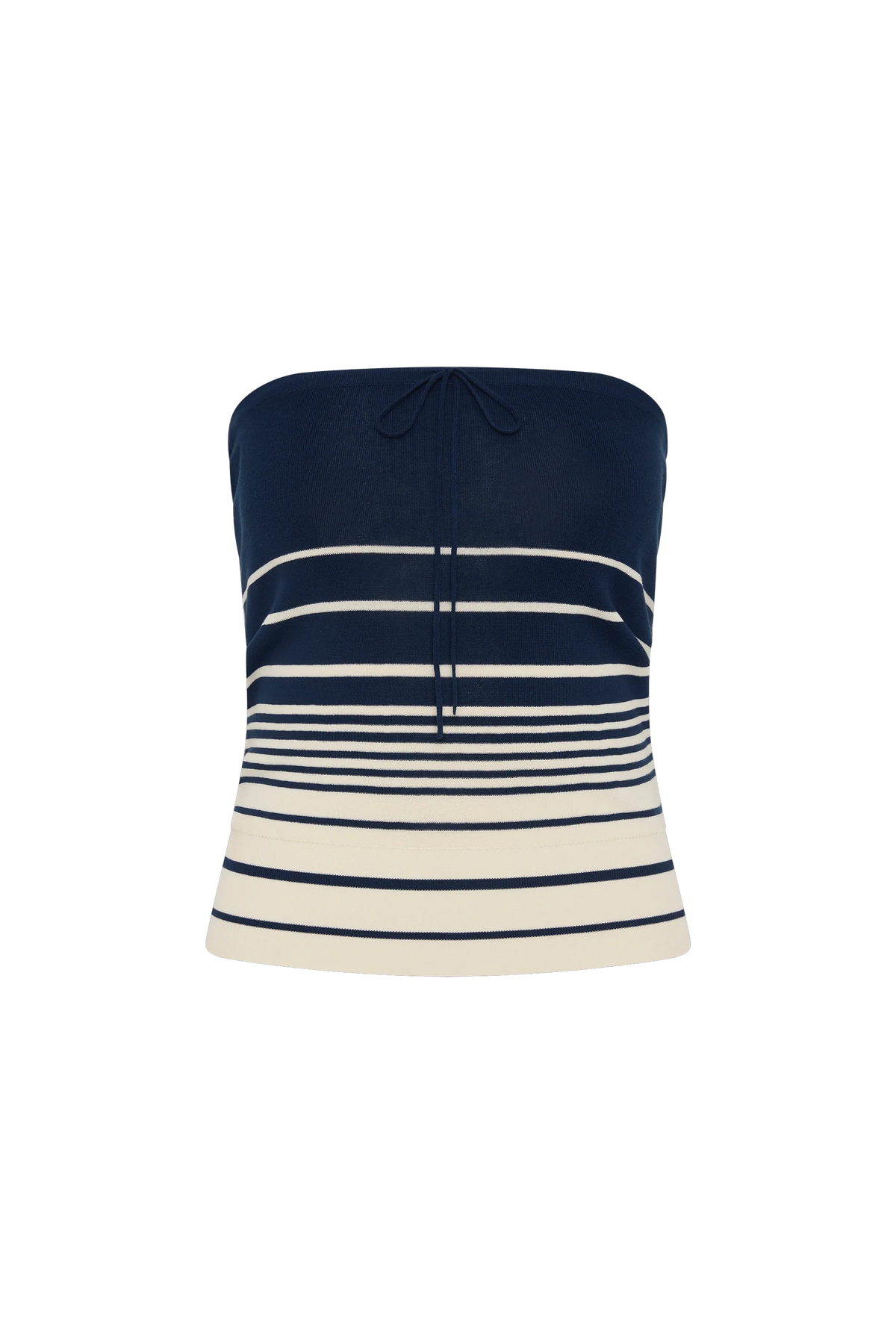 Arlette Strapless Top Navy Cream Stripe - Final Sale
