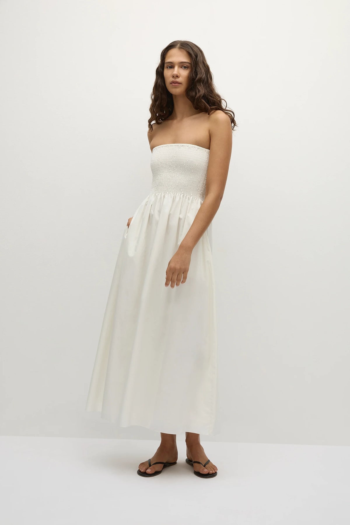 Jamie Midi Dress White