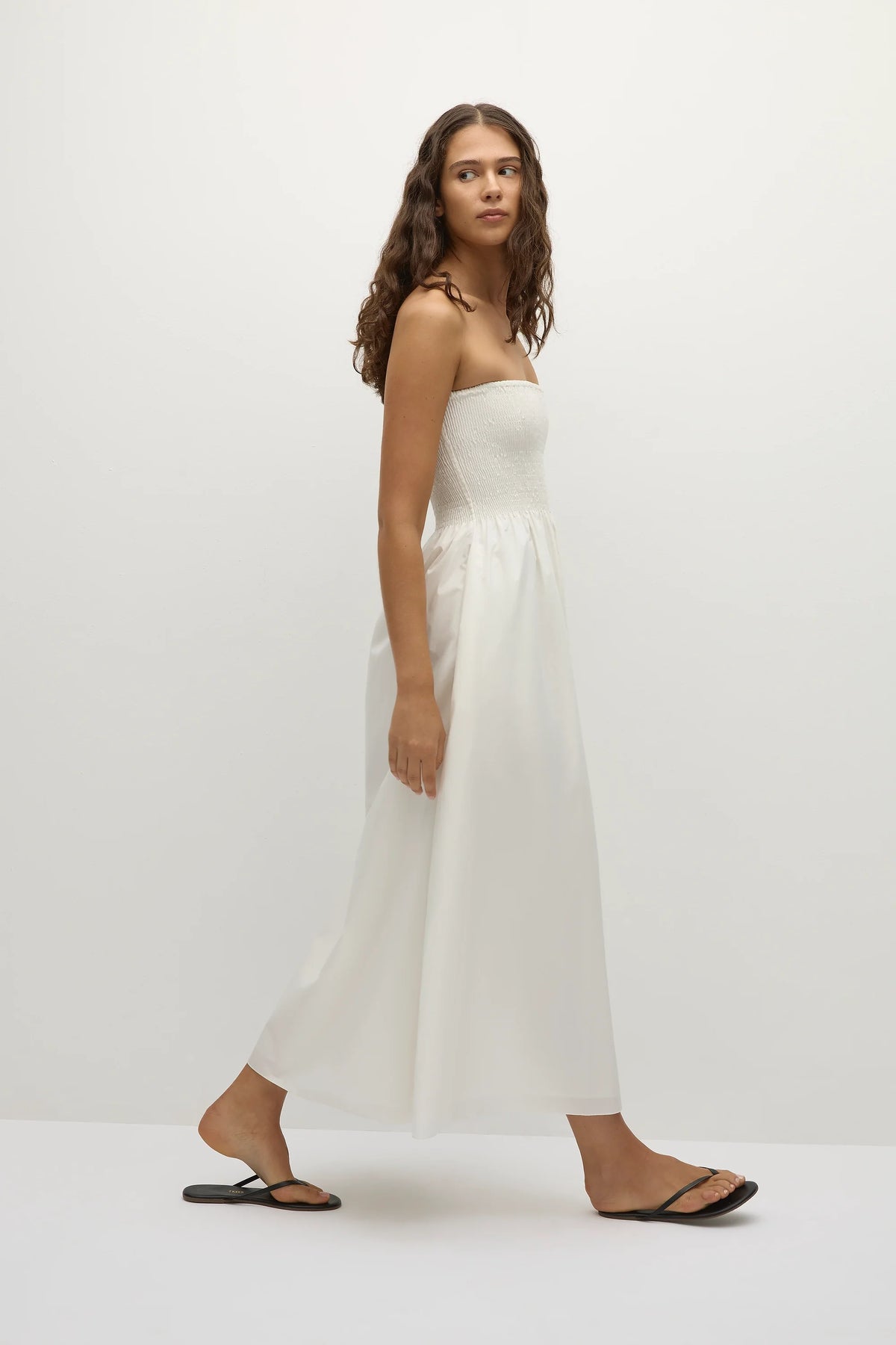 Jamie Midi Dress White