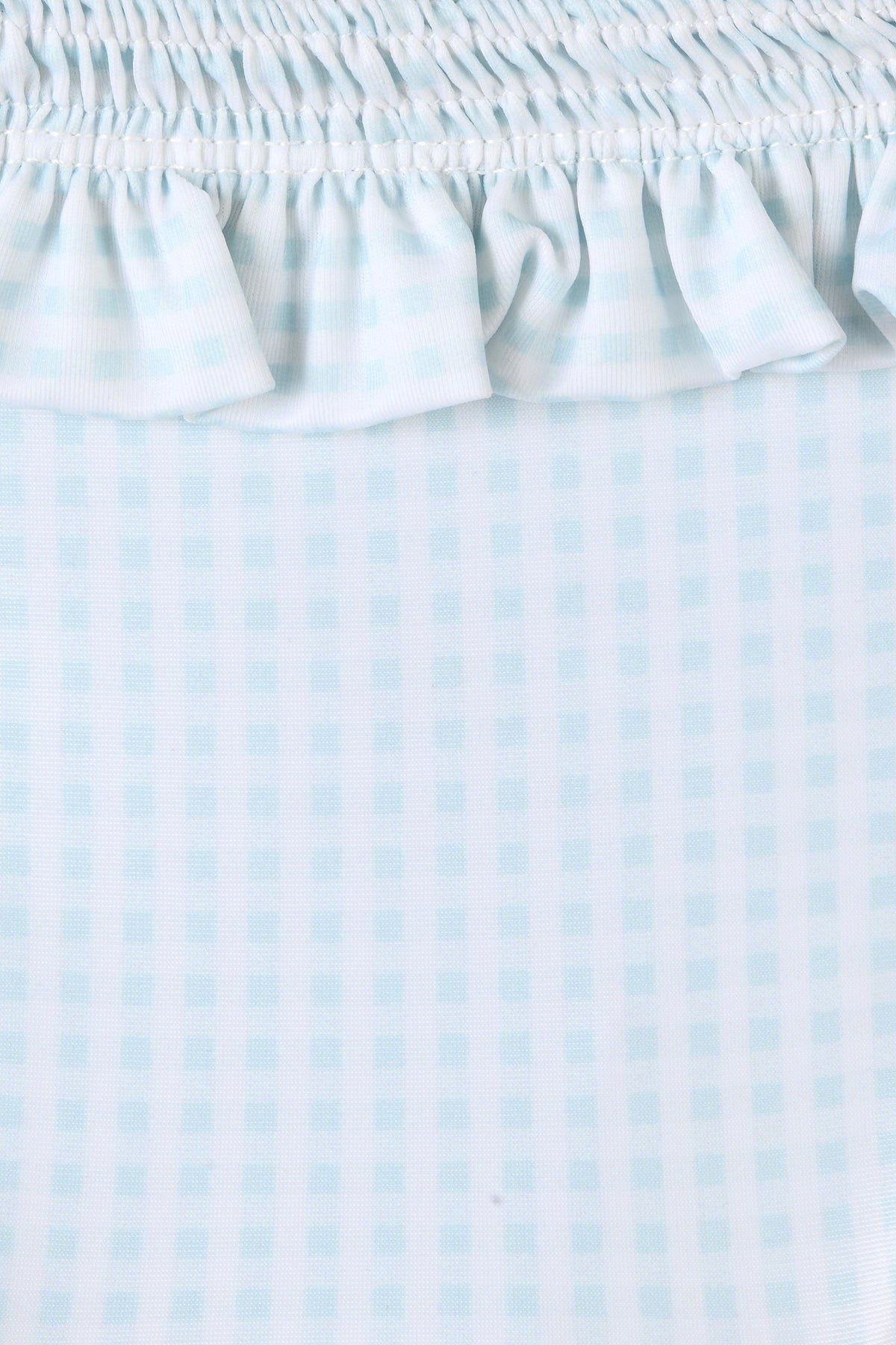 Moana Bikini Top Gingham Sky Blue