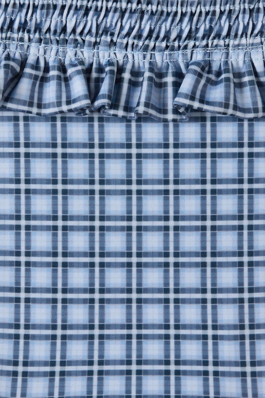 Moana Bikini Top Vintage Blue Check