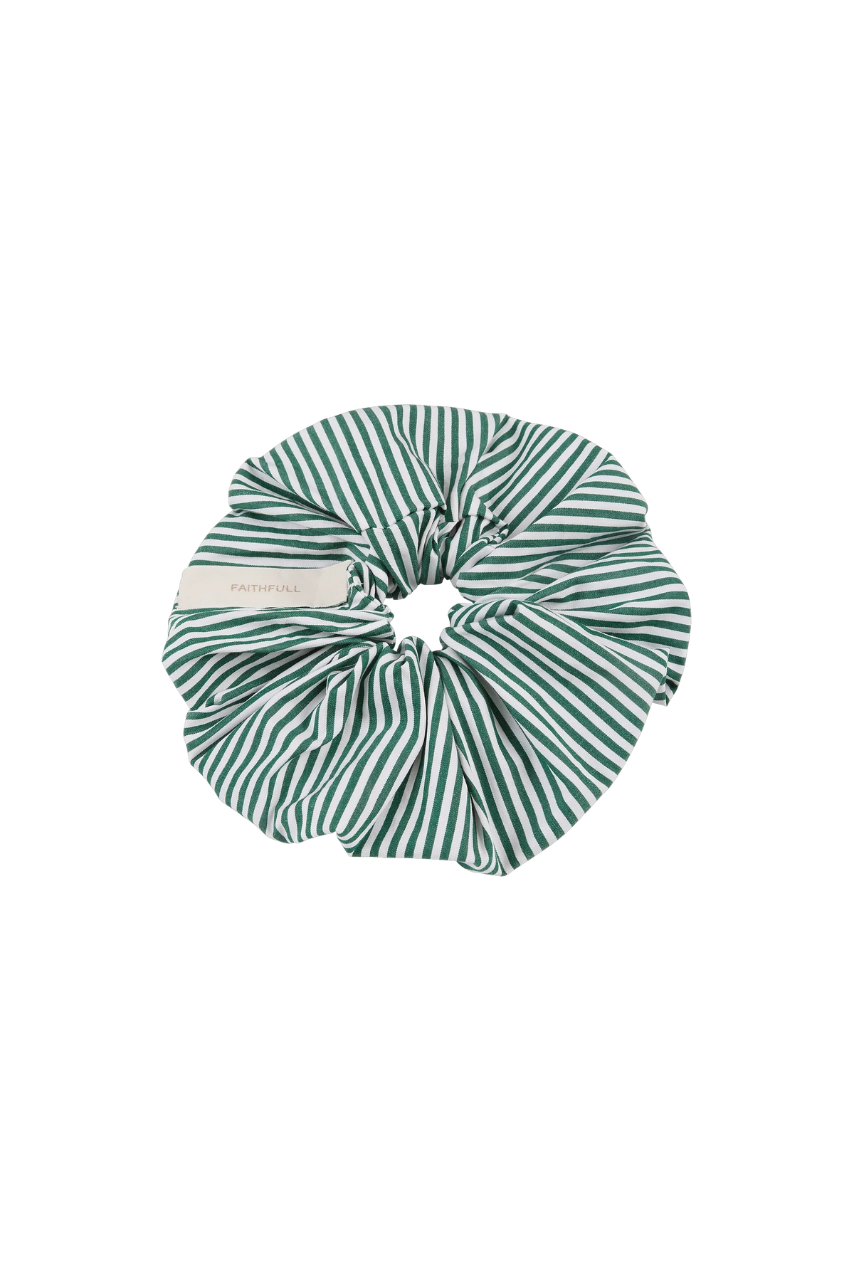 Hair Scrunchie Green Stripe