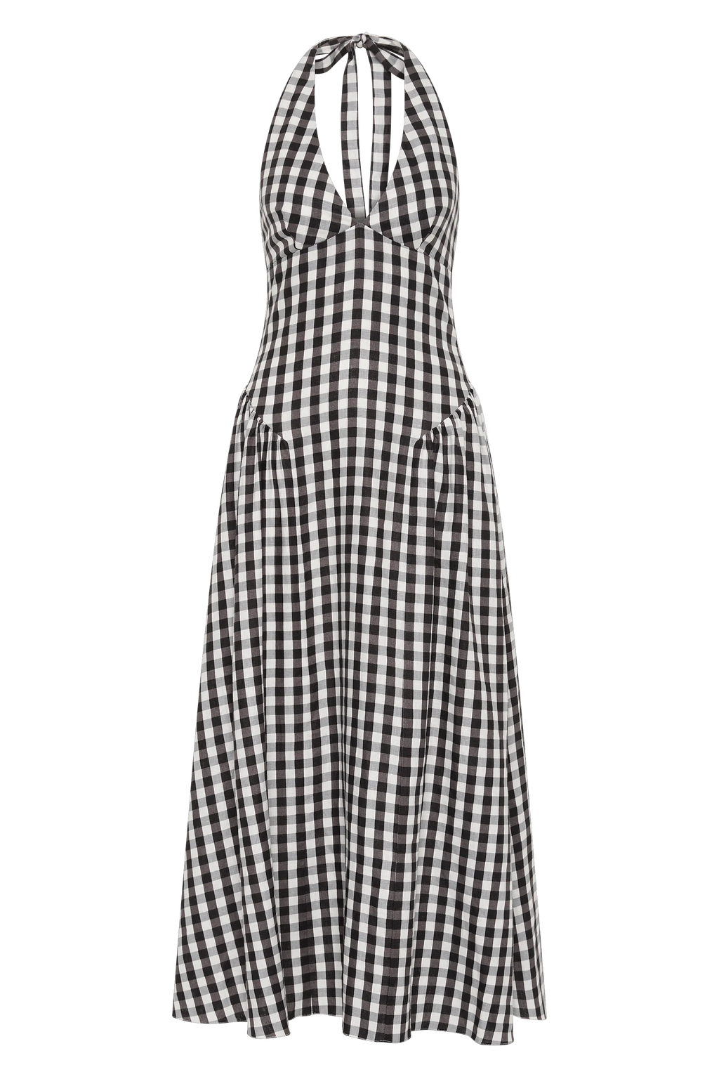 La Cala Midi Dress Gingham Black