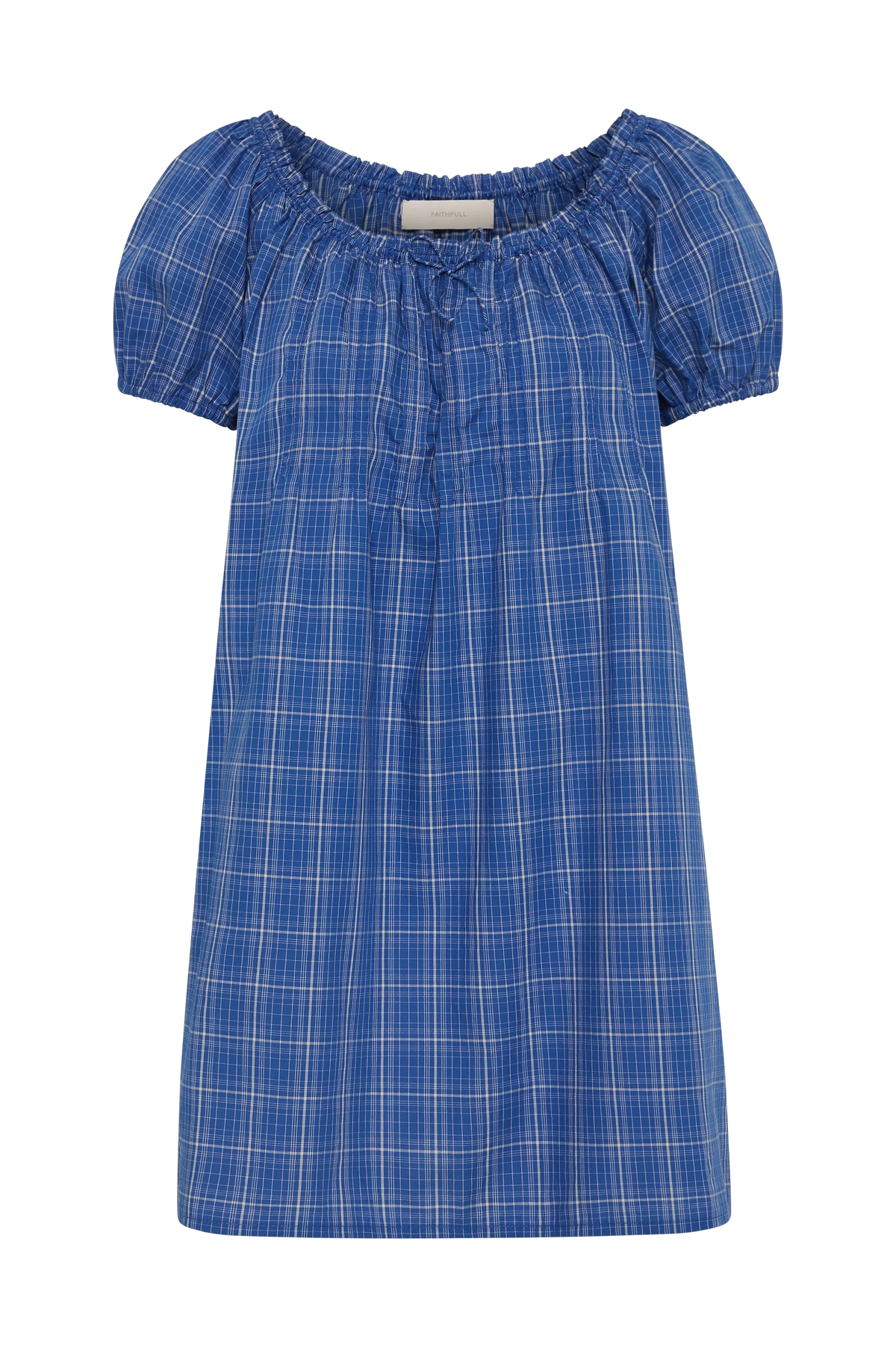 Costa Mini Dress Flor Check Cobalt