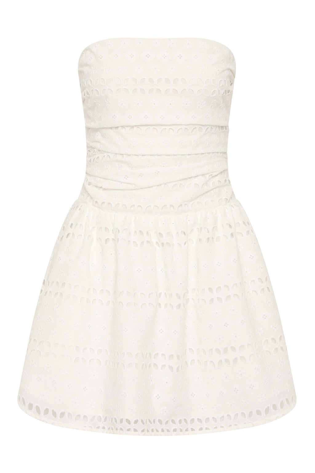 Roja Mini Dress Rosa Broderie White - Final Sale