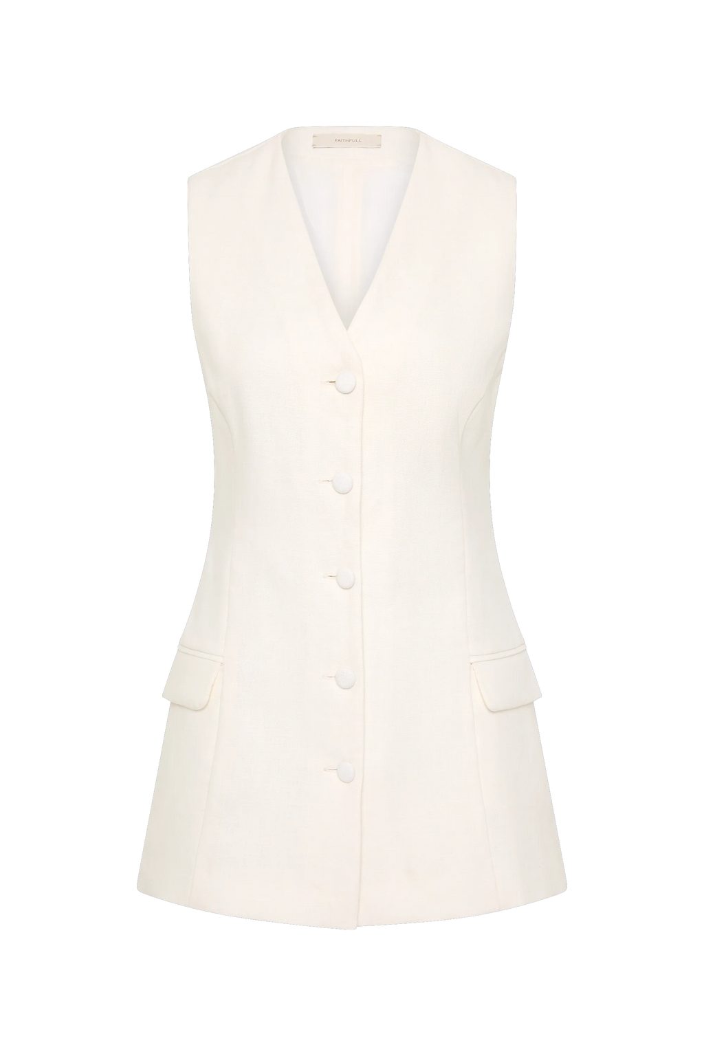 Eloise Vest White - Final Sale