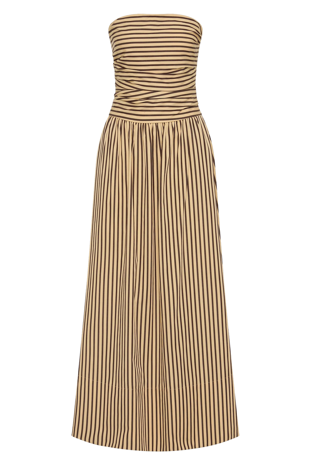 Vera Maxi Dress Carmen Stripe Sand Cedar