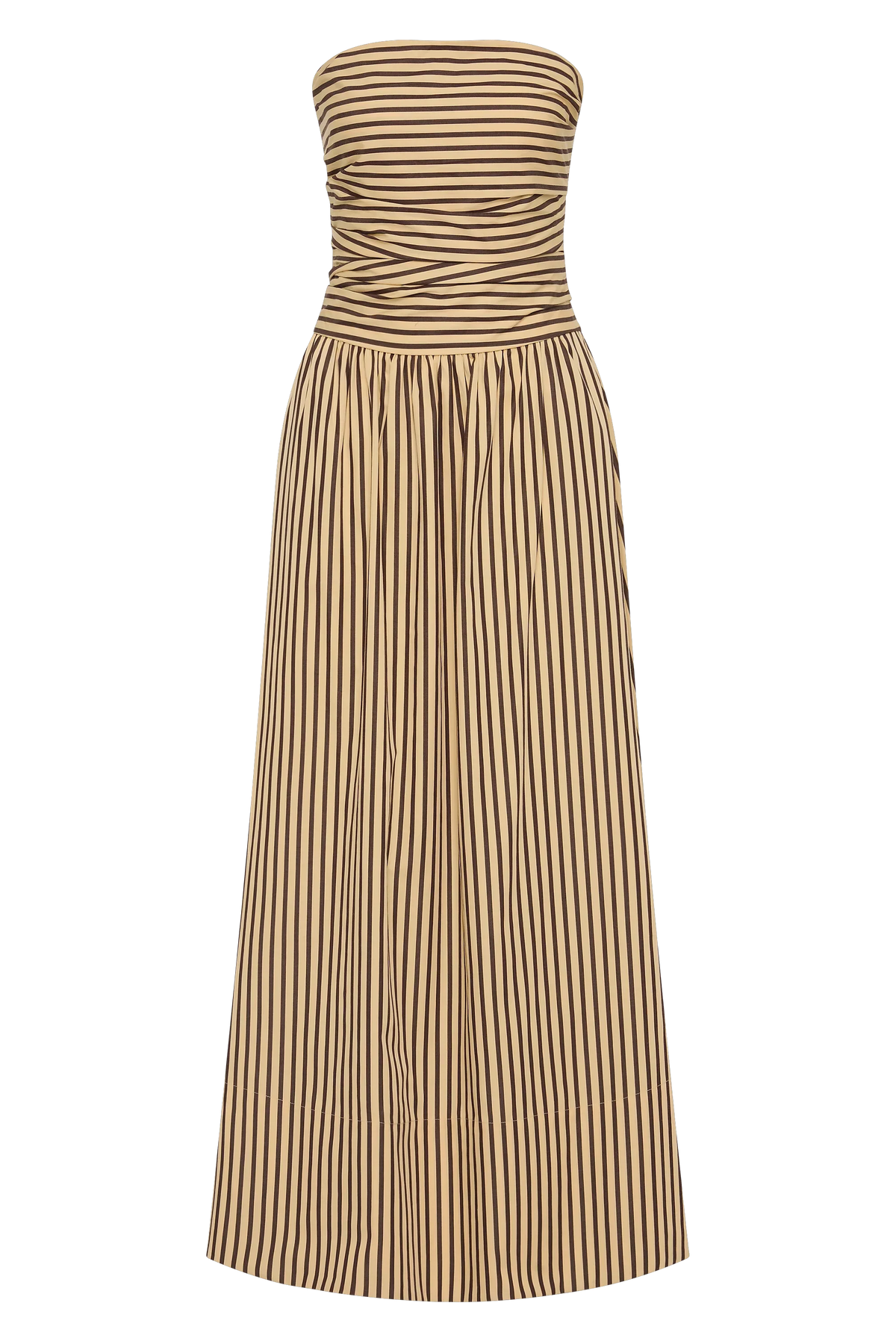 Vera Maxi Dress Carmen Stripe Sand Cedar