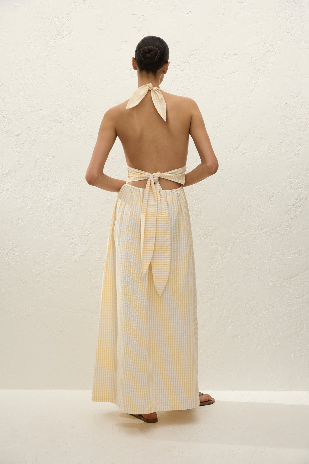Lido Maxi Dress Butter Textured Gingham