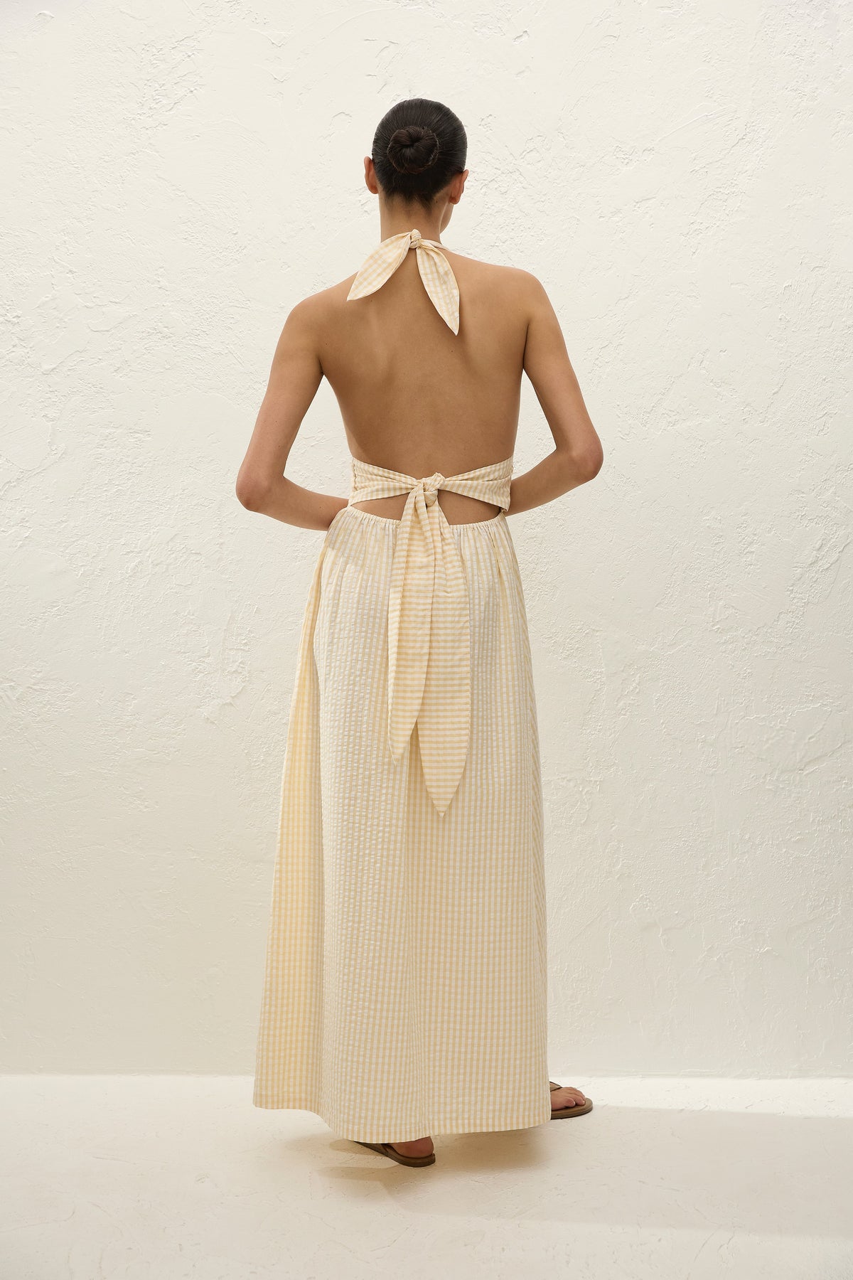 Lido Maxi Dress Butter Textured Gingham