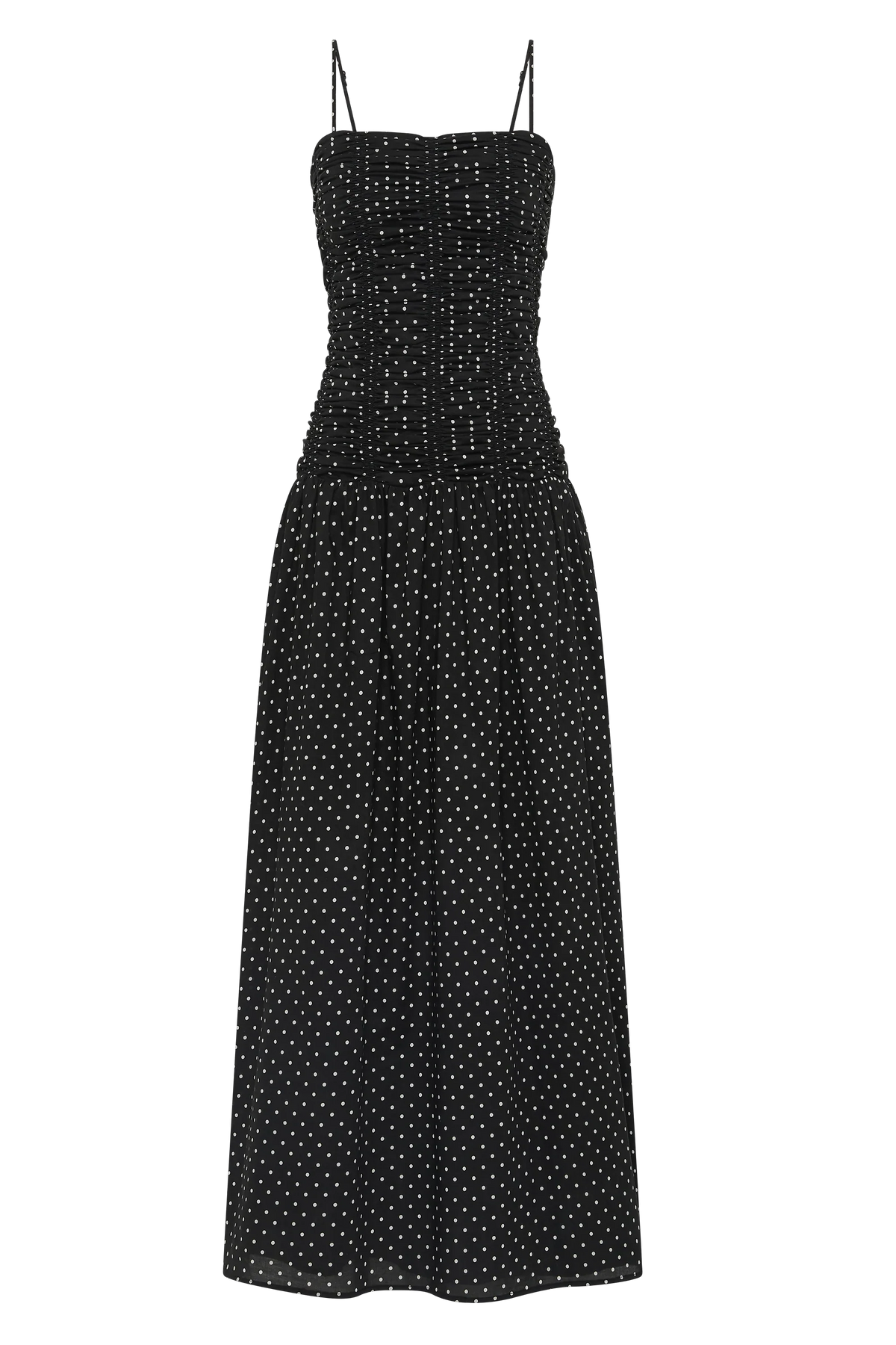 Mira Maxi Dress Lola Polka Dot Black Off White