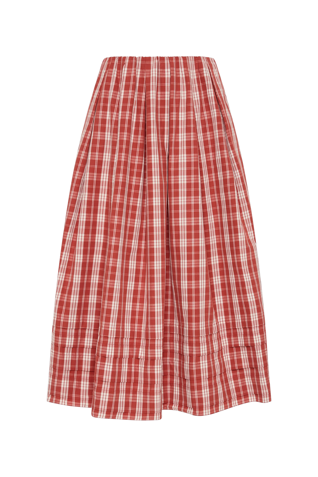 Cales Skirt Ines Check Terra Rosso
