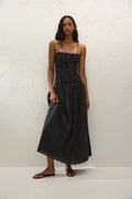 Mira Maxi Dress Lola Polka Dot Black Off White