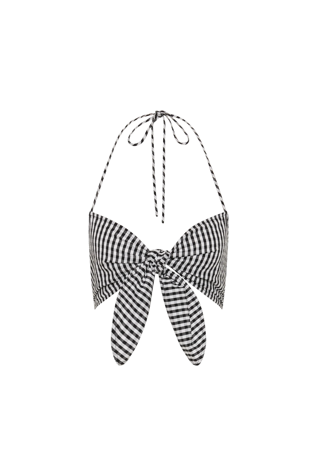 Onda Top Black Textured Gingham - Final Sale