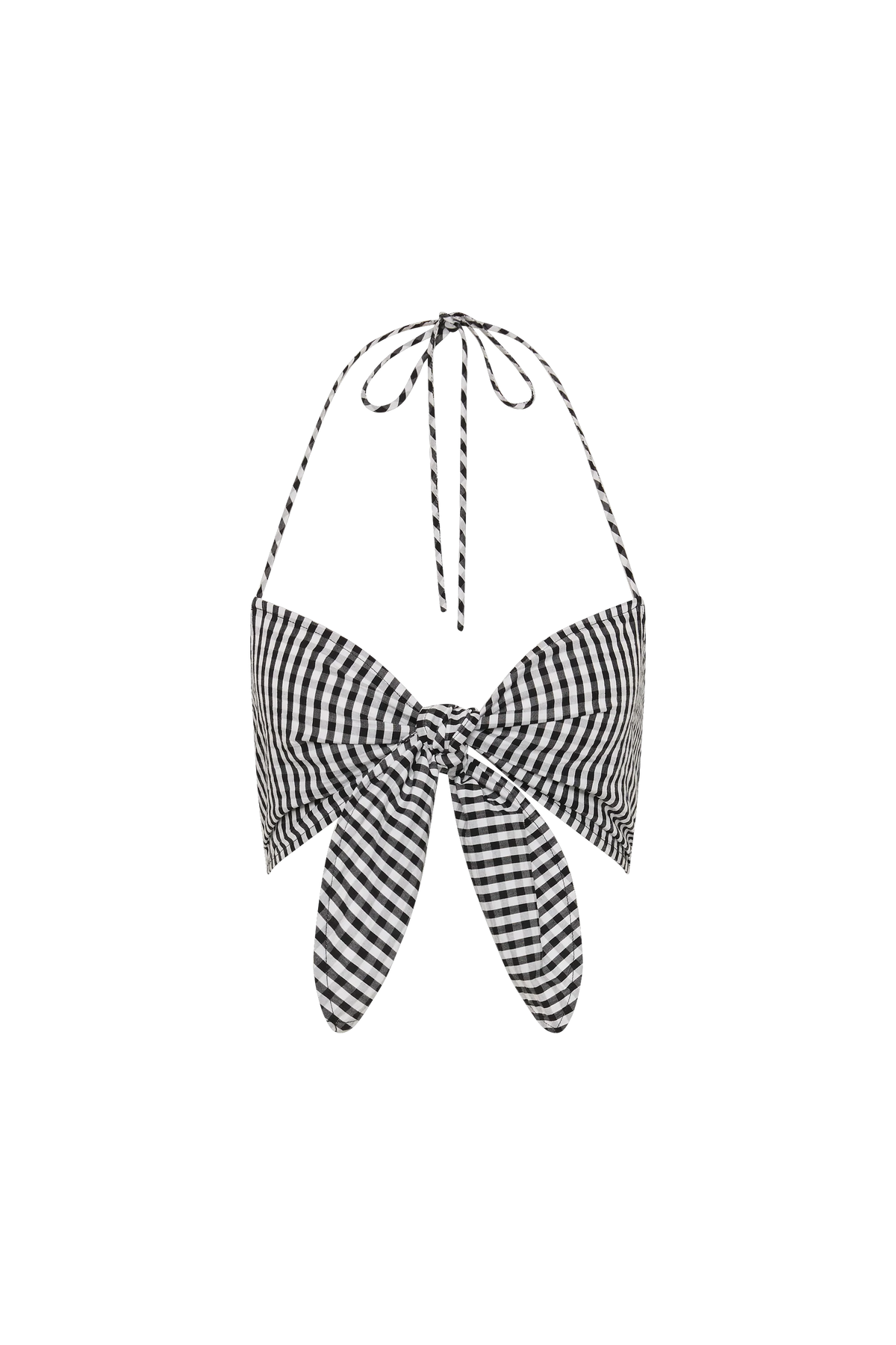 Onda Top Black Textured Gingham - Final Sale
