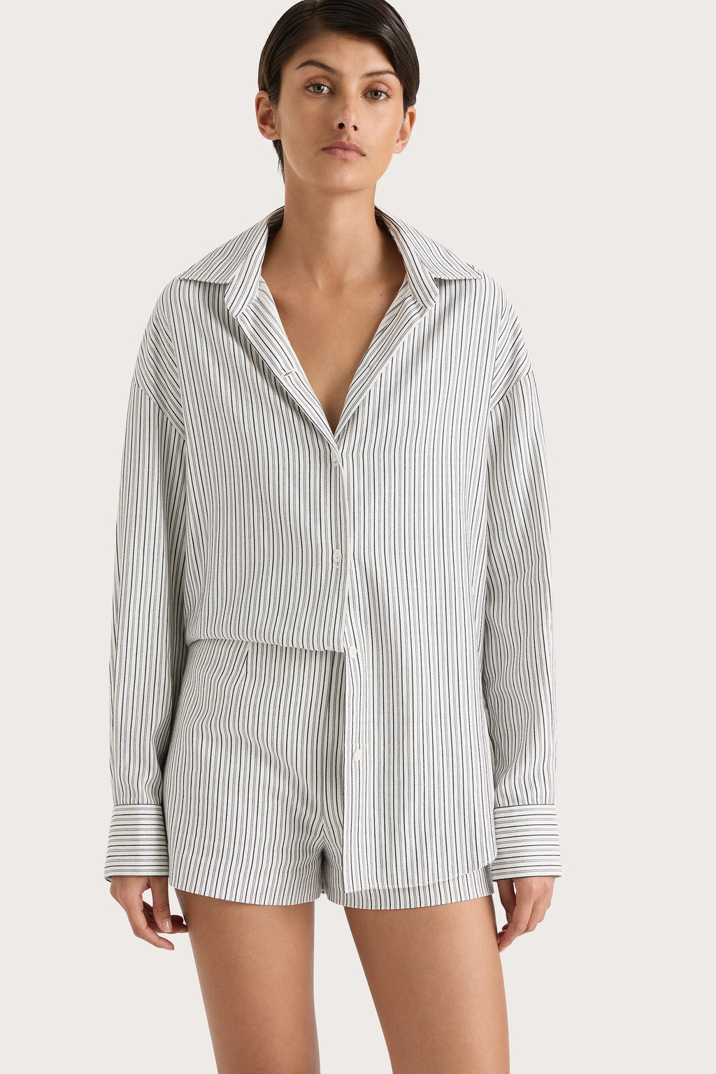 En Vau Shirt Navy Stripe - Final Sale