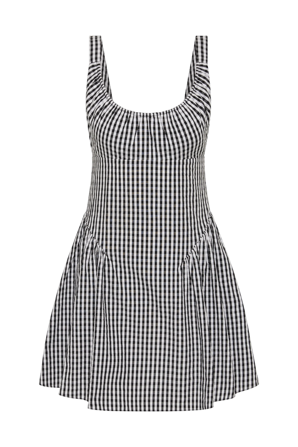 Marcella Mini Dress Black Textured Gingham - Final Sale