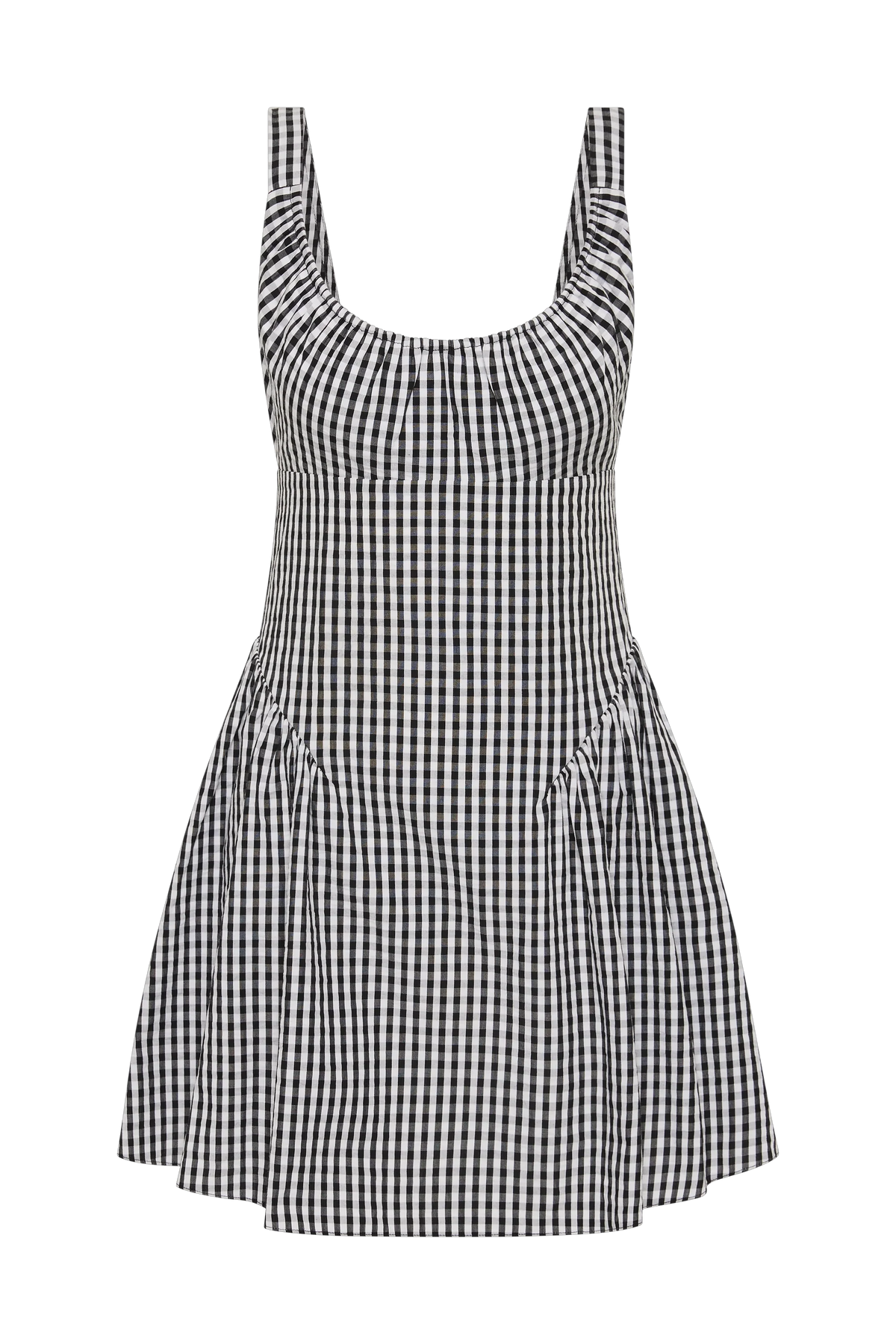 Marcella Mini Dress Black Textured Gingham - Final Sale