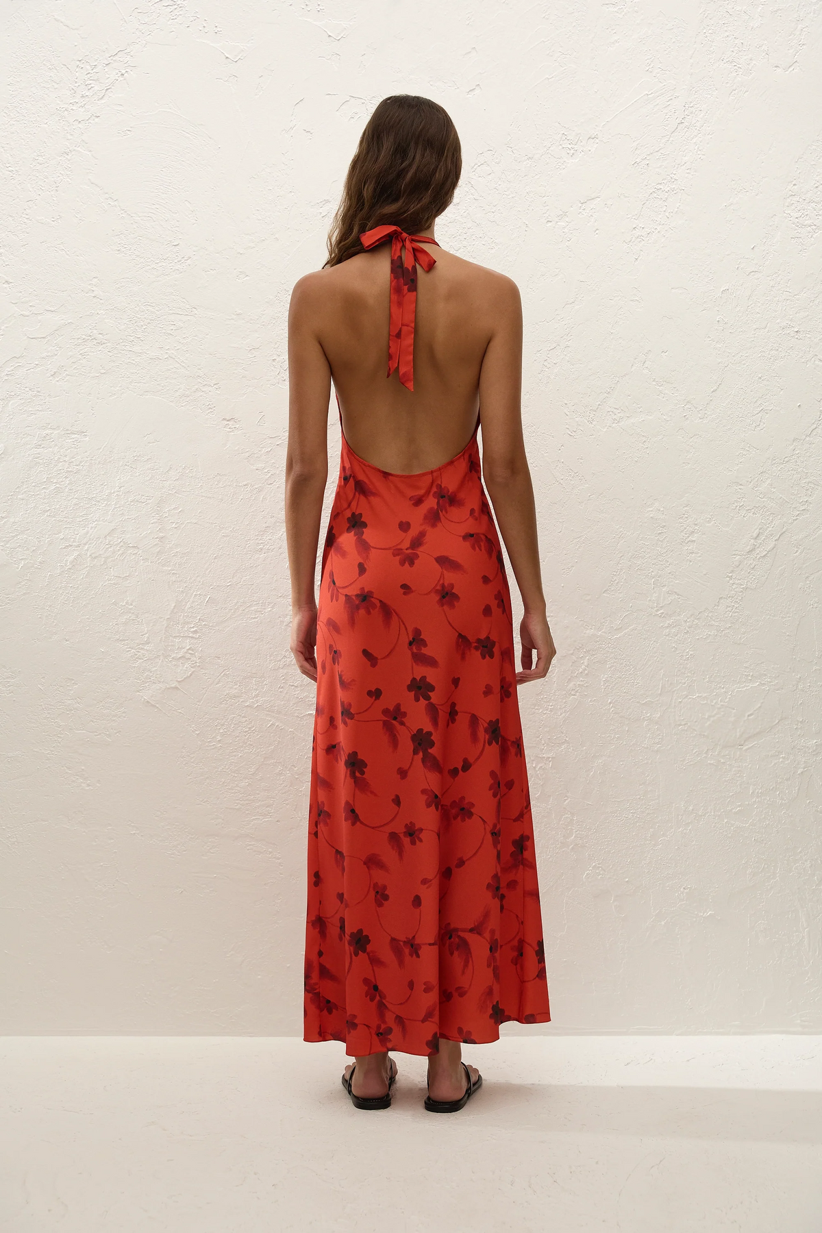 Rosa Maxi Dress Pirazzo Floral Rosso - Final Sale