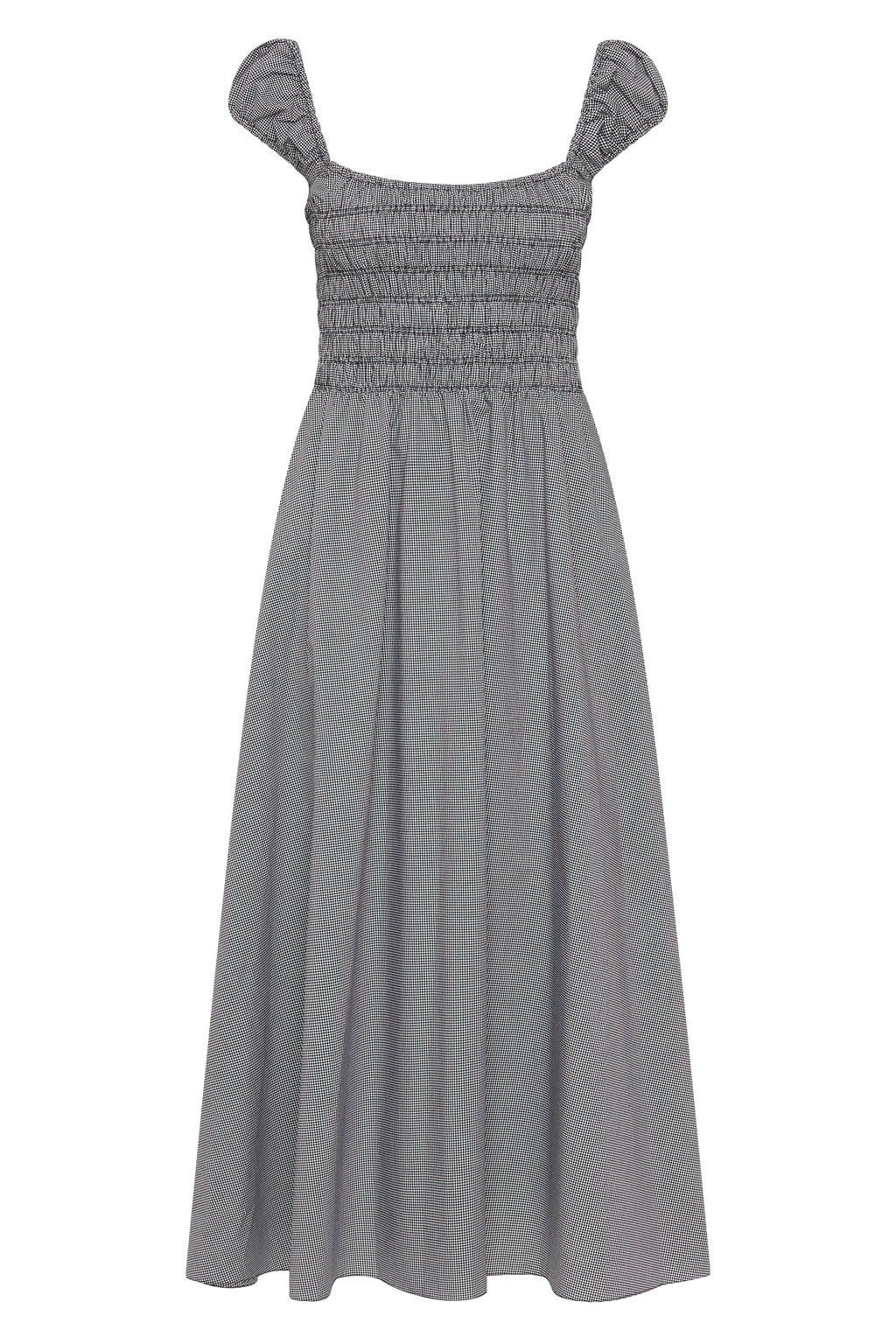 Amelie Midi Dress Gingham Black - Final Sale