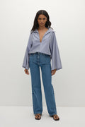 Gaia Top Helle Stripe Vintage Navy - Final Sale