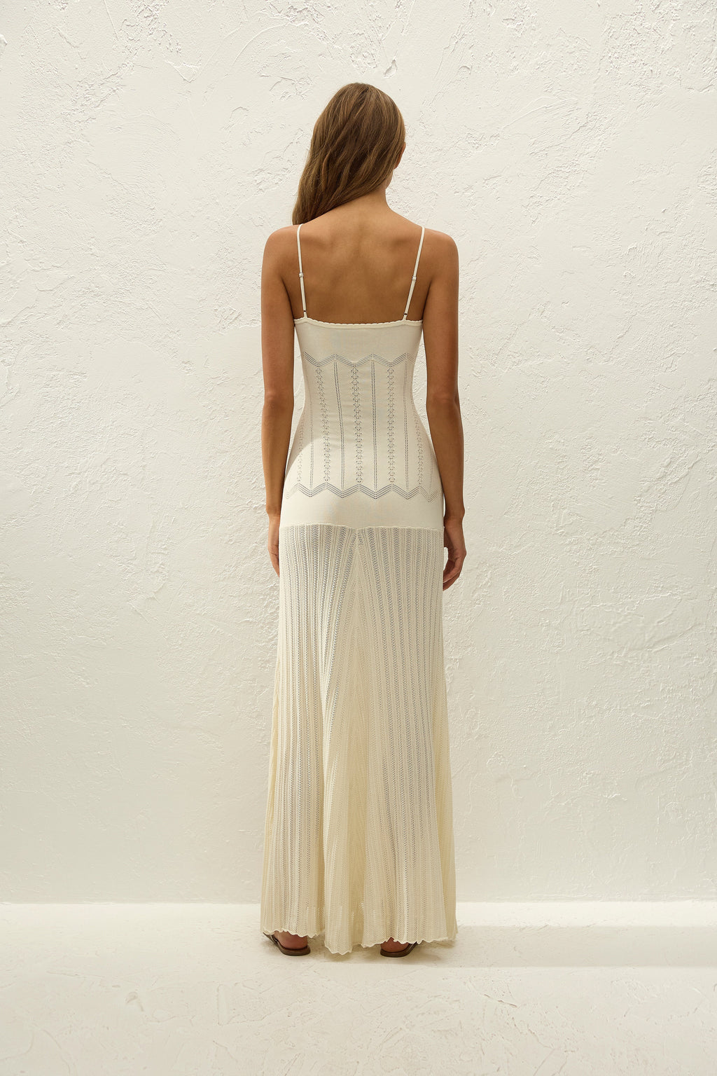 Irene Maxi Dress Maja Pointelle Vintage White