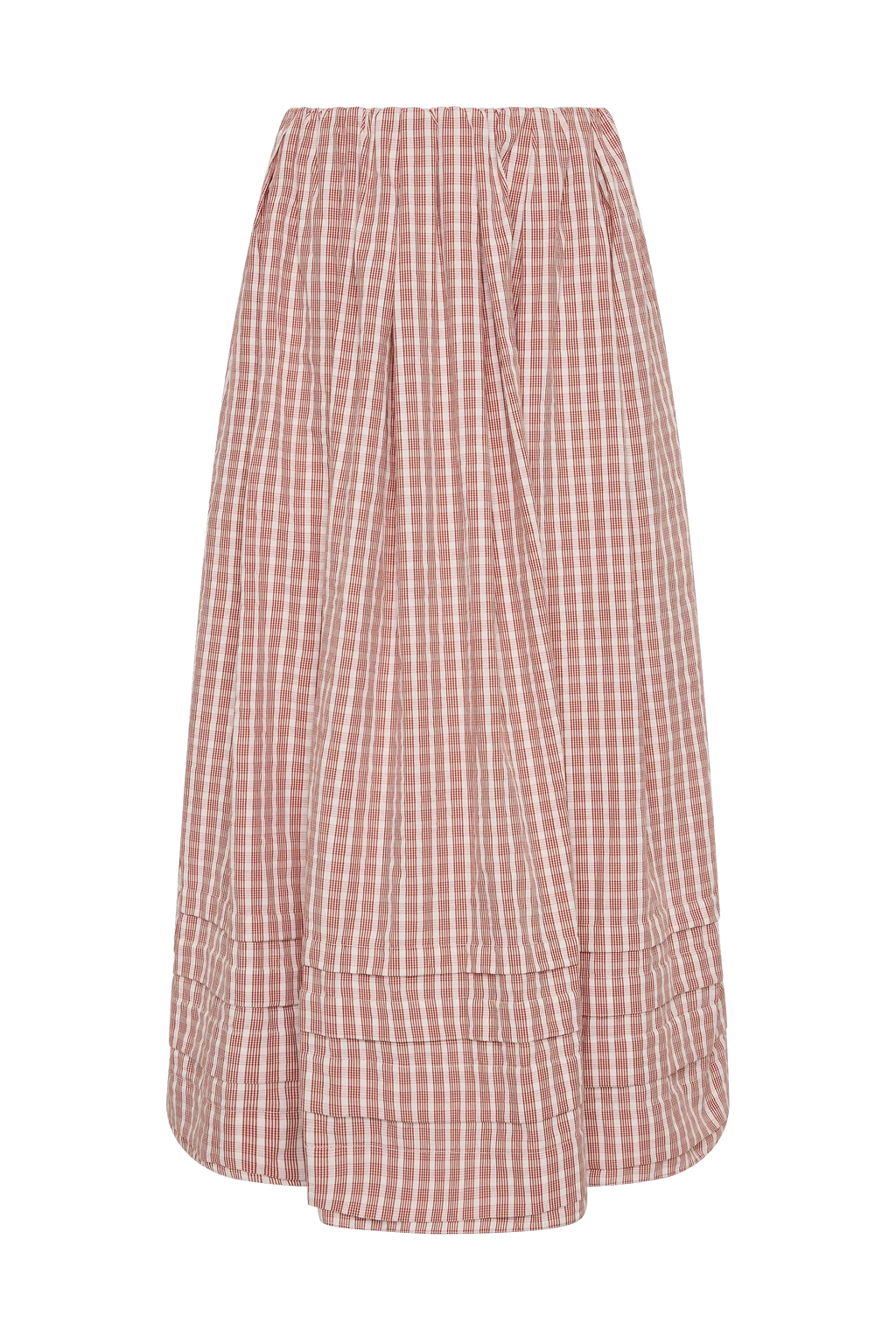 Cales Skirt Paloma Check Cinnamon White