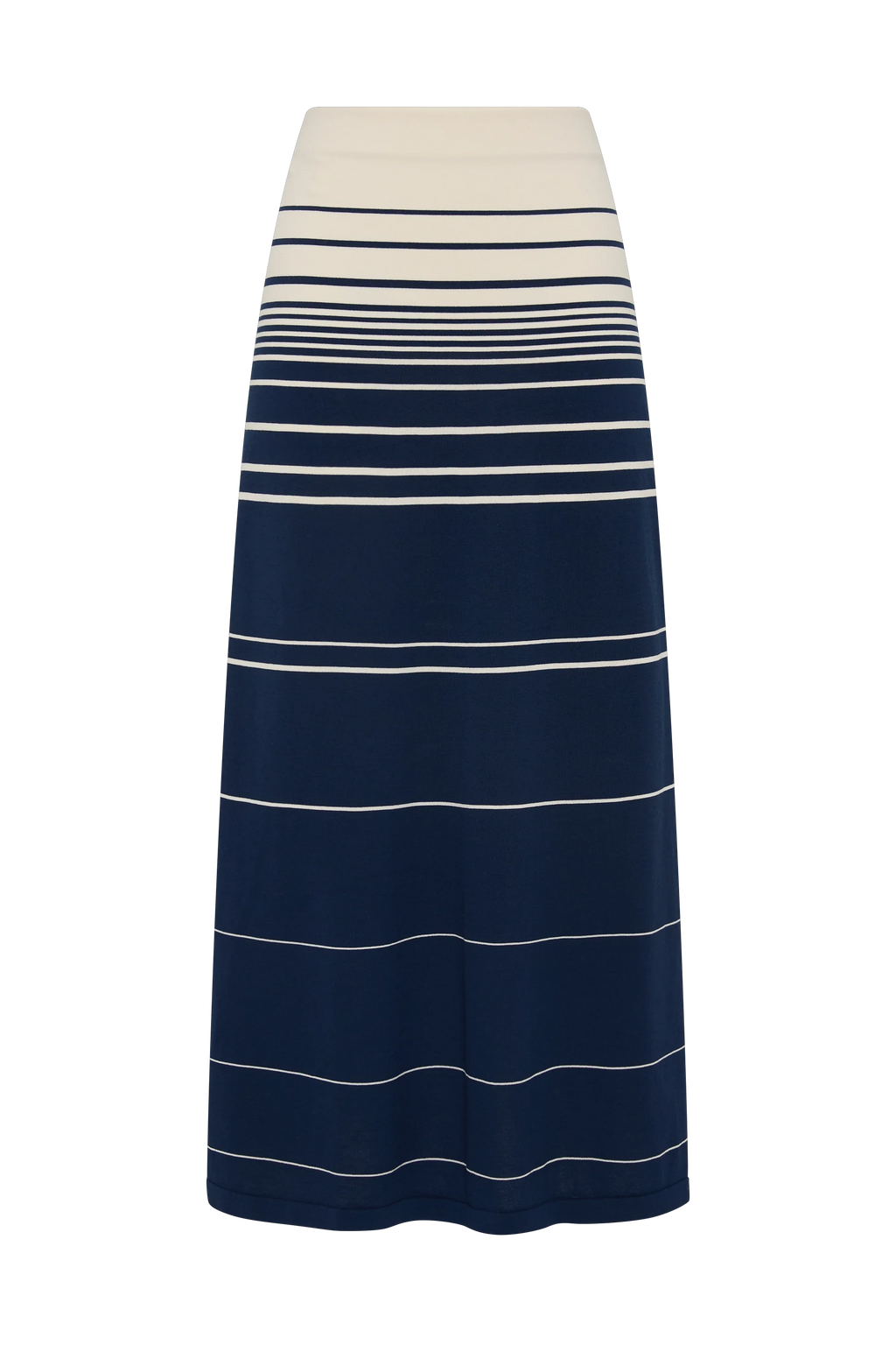 Casia Maxi Skirt Navy Cream Stripe - Final Sale