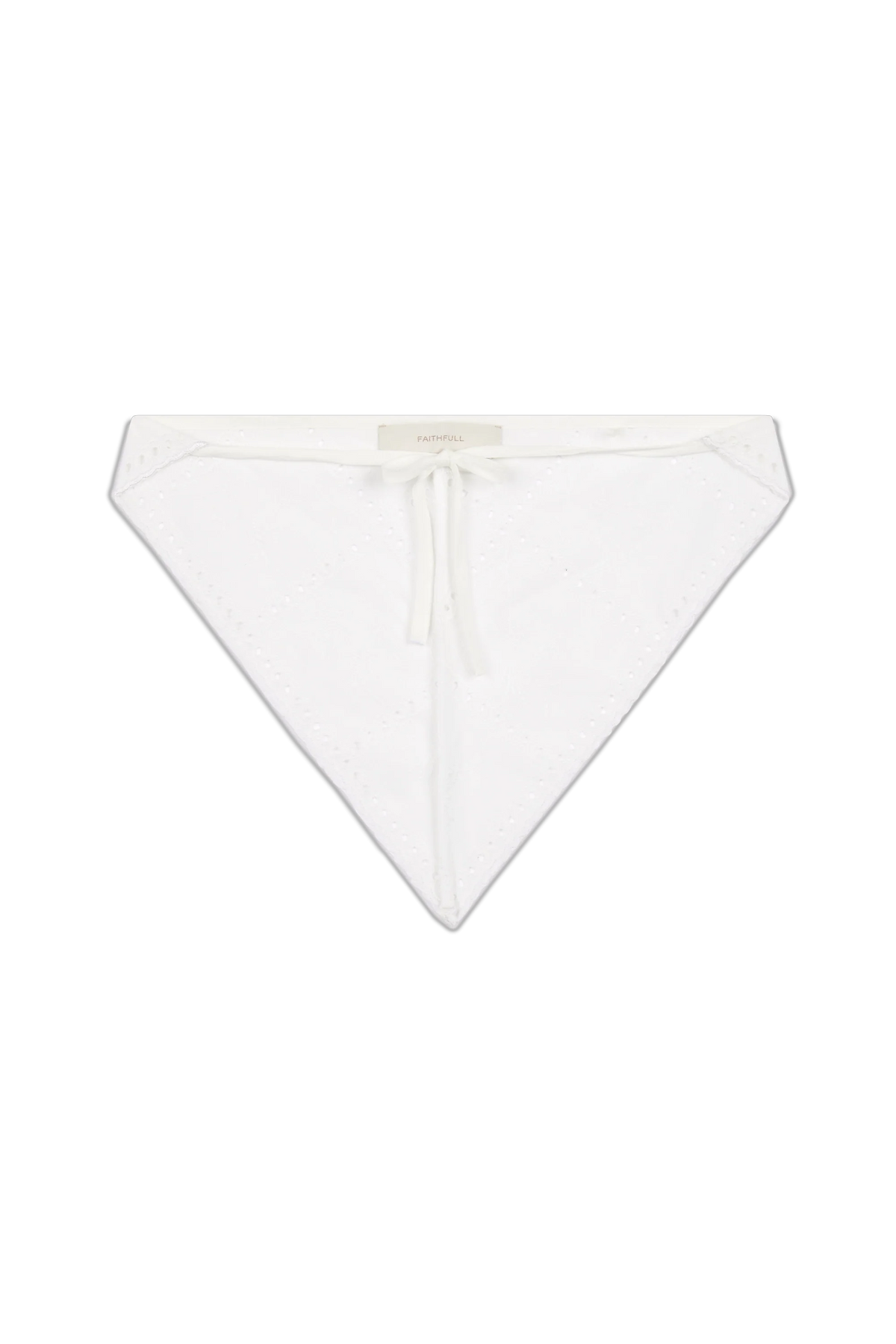 Clementina Head Scarf Handkerchief Broderie White