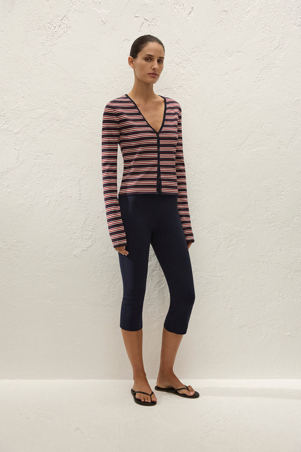 Doris Cardigan Cila Stripe Navy