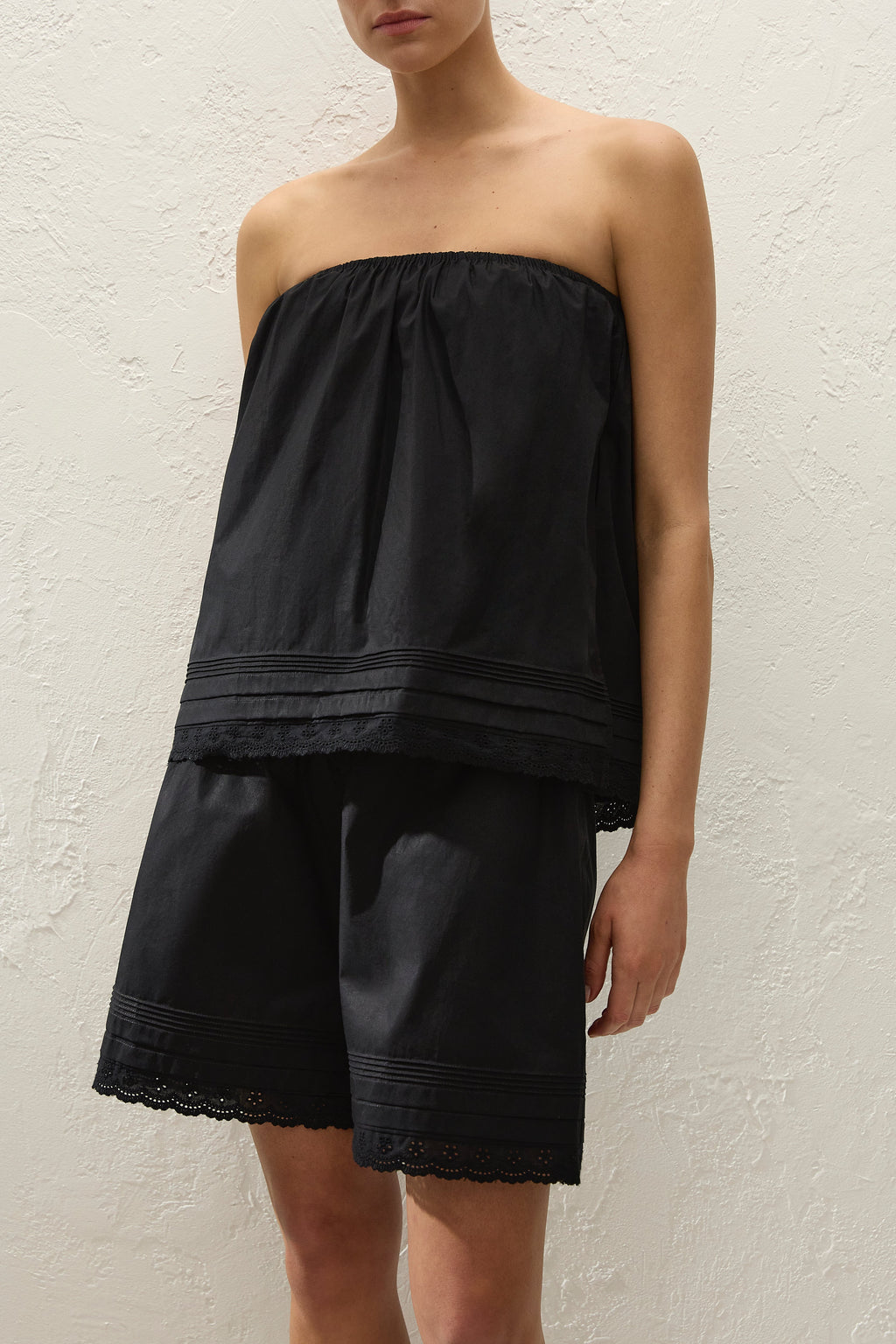 Filomena Top Fiore Lace Black - Final Sale