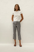 Iria Capri Pant Gingham Black