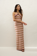 Axel Maxi Dress Luis Stripe Dusty Mauve - Final Sale