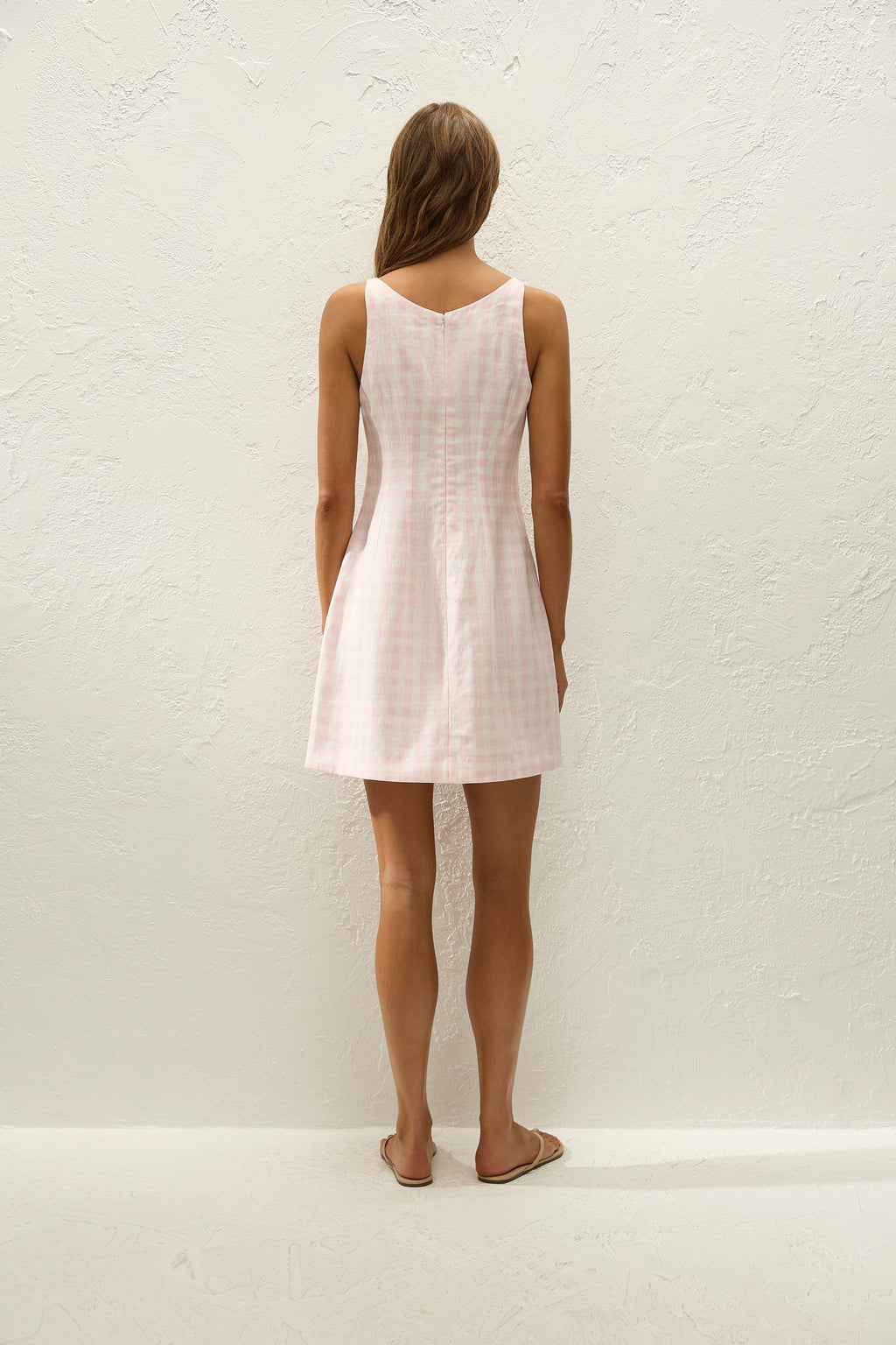 Sanne Mini Dress Gingham Palazzo
