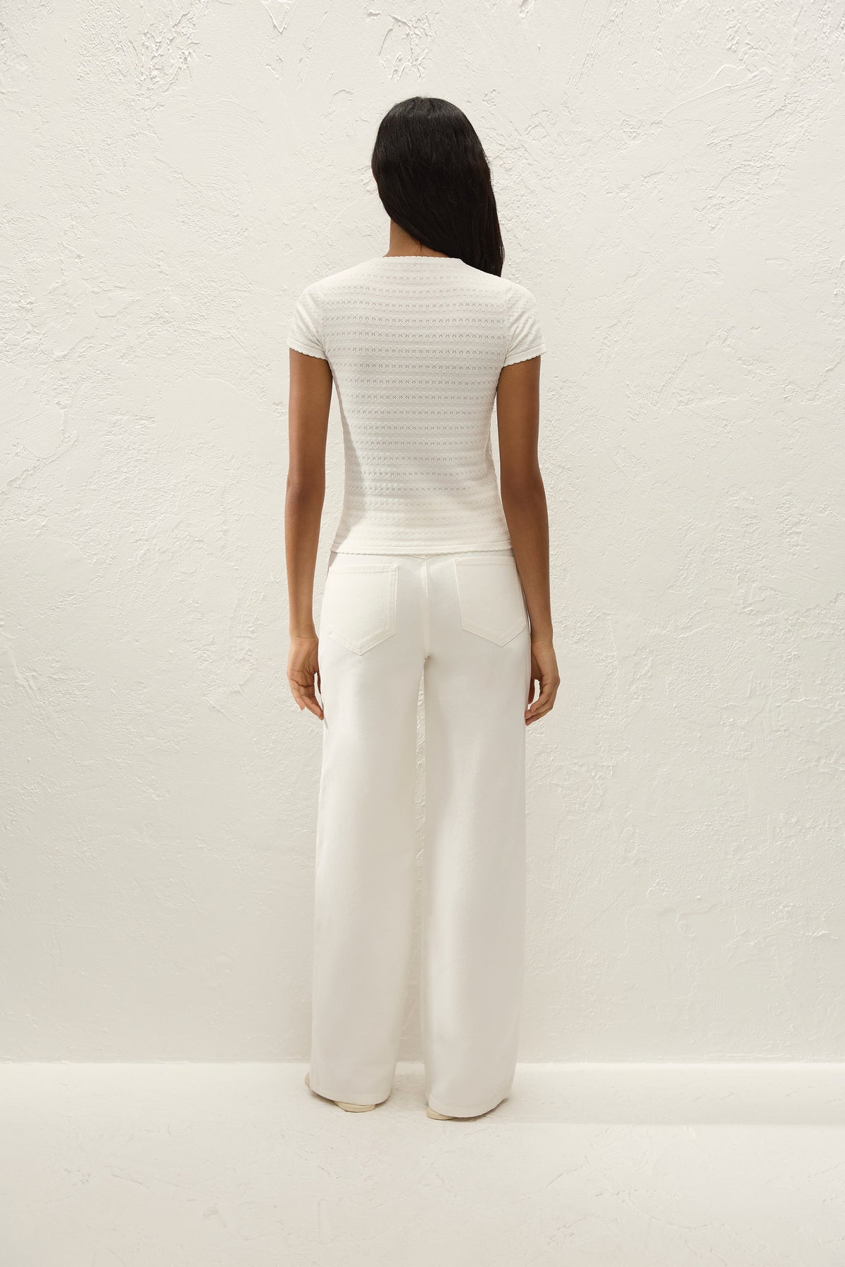 Lisandra T-Shirt Gisele Pointelle Vintage White
