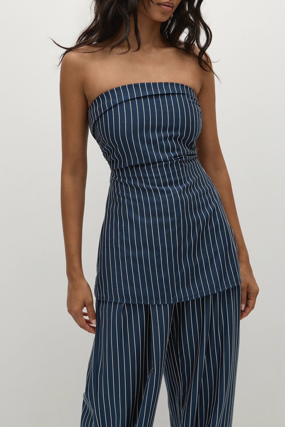 Britta Top Chevron Stripe Vintage Navy - Final Sale
