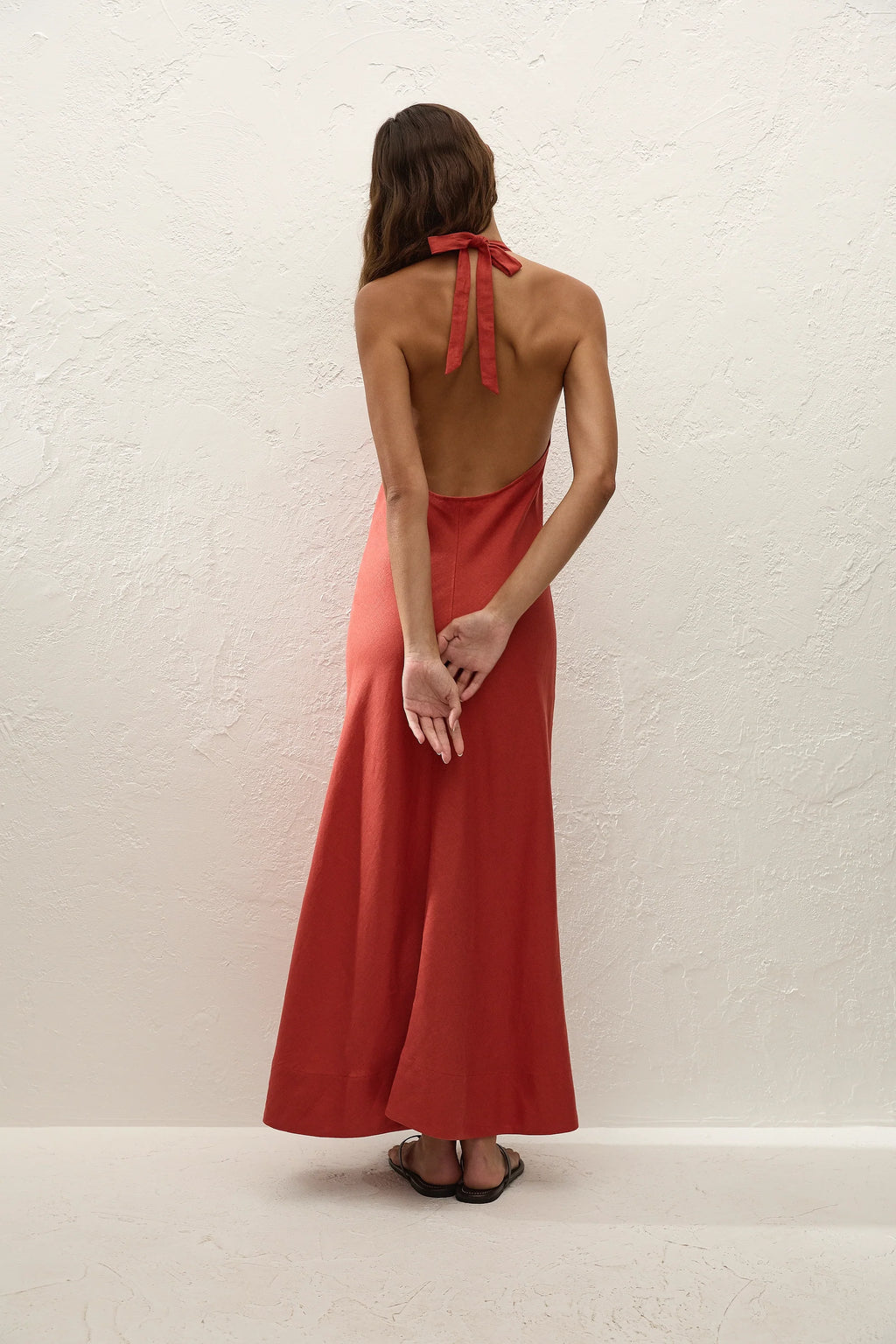 Amara Midi Dress Dusty Tomato - Final Sale