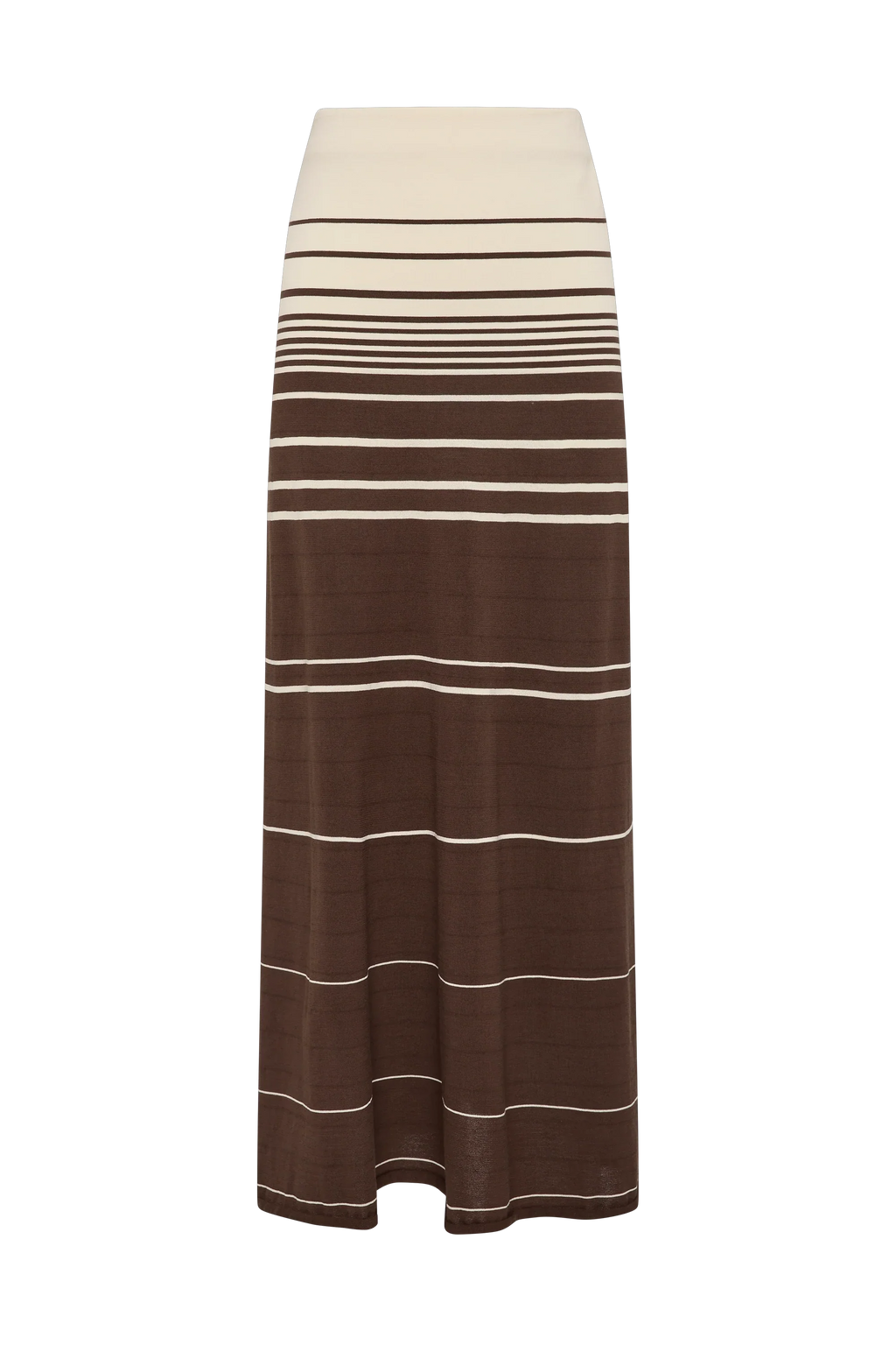 Casia Maxi Skirt Accordion Stripe Brown Beige - Final Sale
