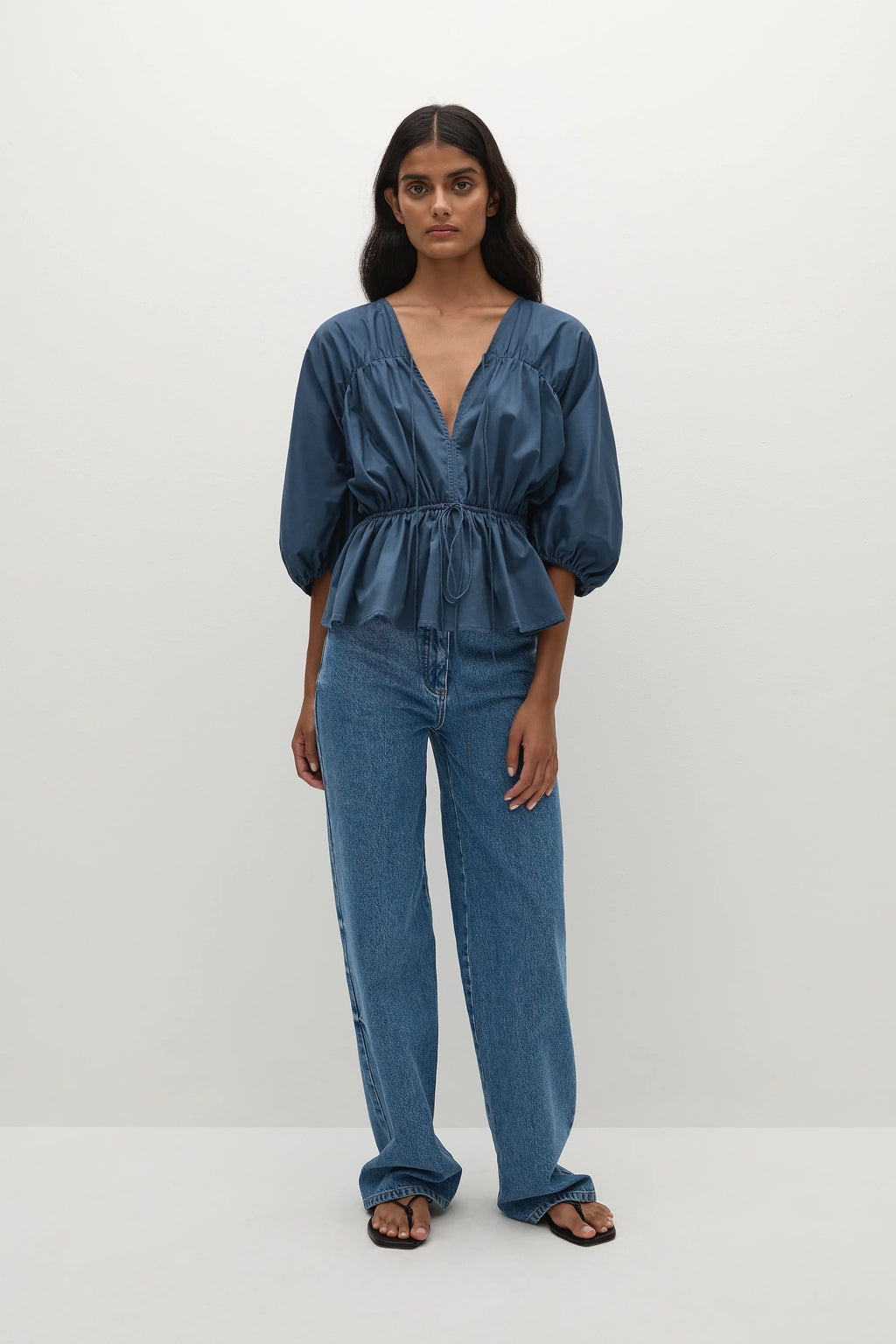 Sigrid Top Vintage Navy - Final Sale