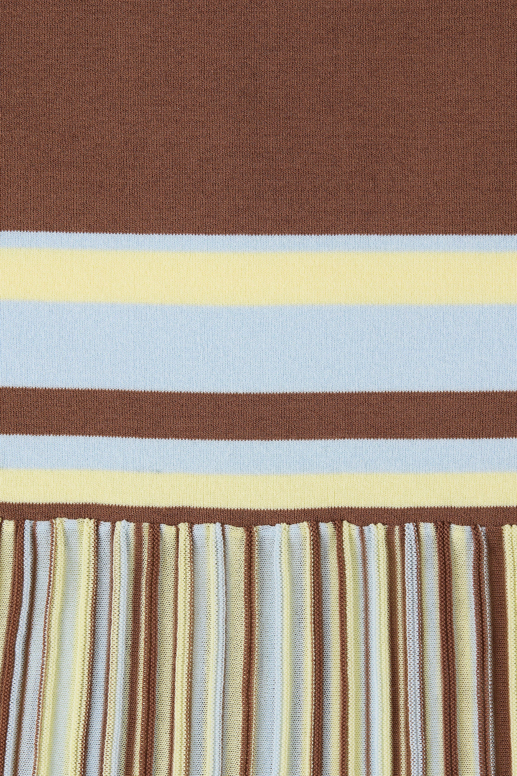 Esenia Knit Dress Sky Blue Pale Yellow Stripe