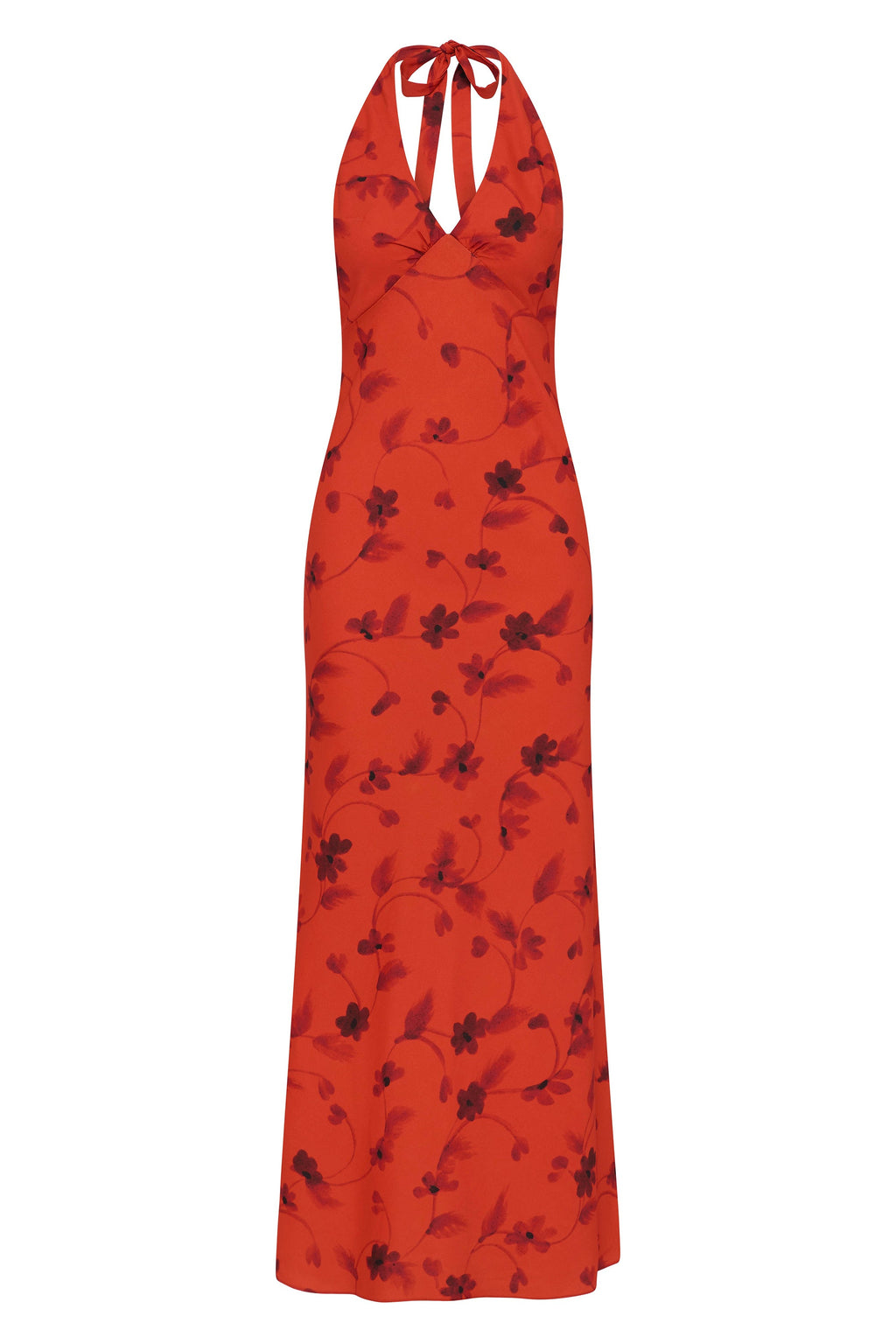 Rosa Maxi Dress Pirazzo Floral Rosso - Final Sale