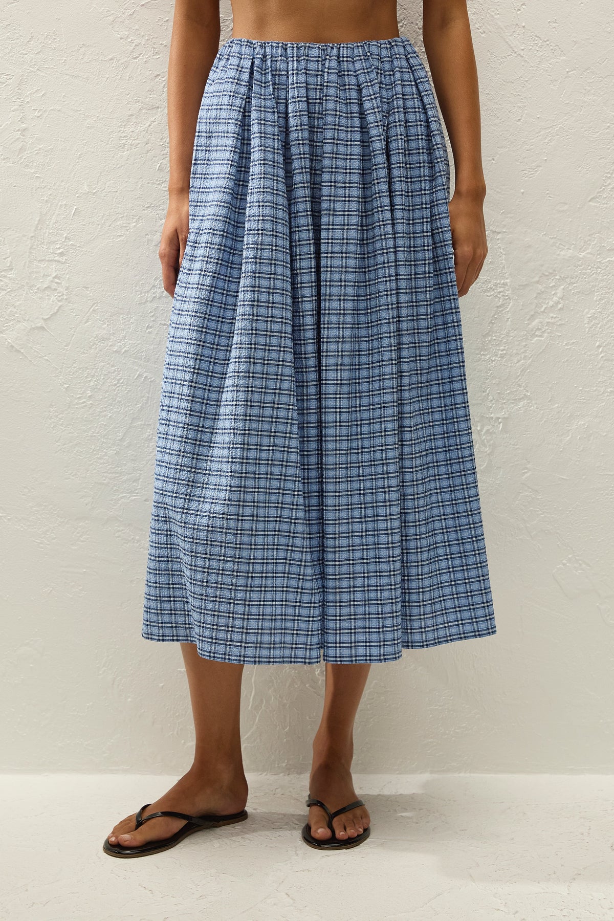 Agora Skirt Vintage Blue Check