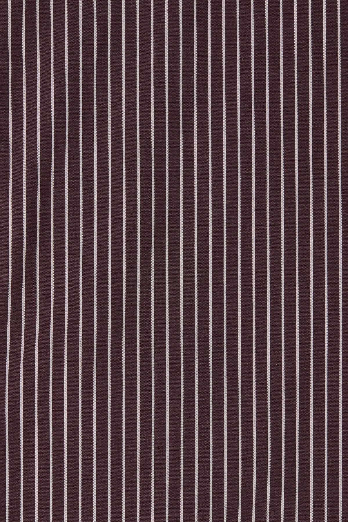 Pedrera Maxi Dress Rocio Pinstripe Chocolate Plum - Final Sale