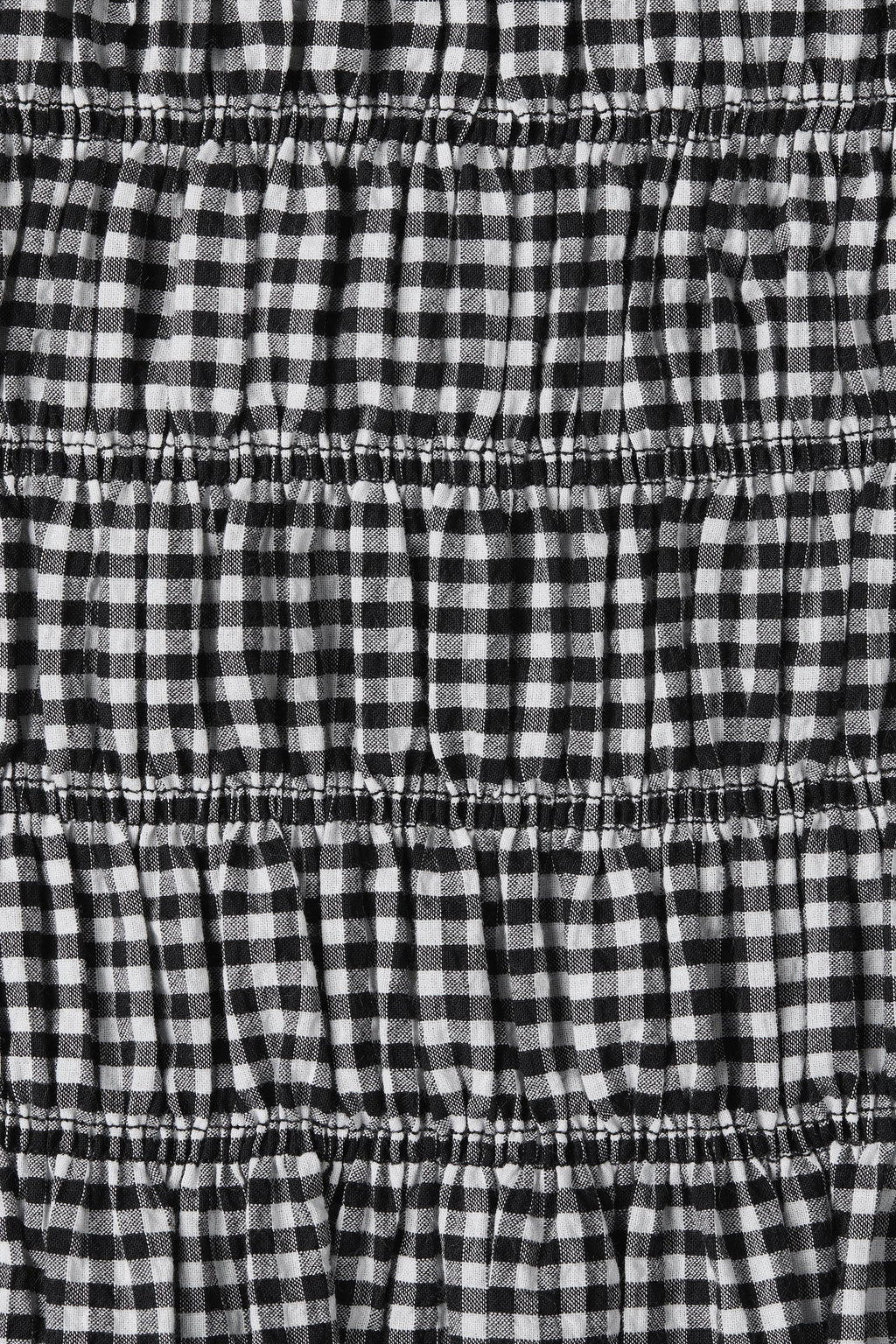 Leya Top Cantinho Gingham Black