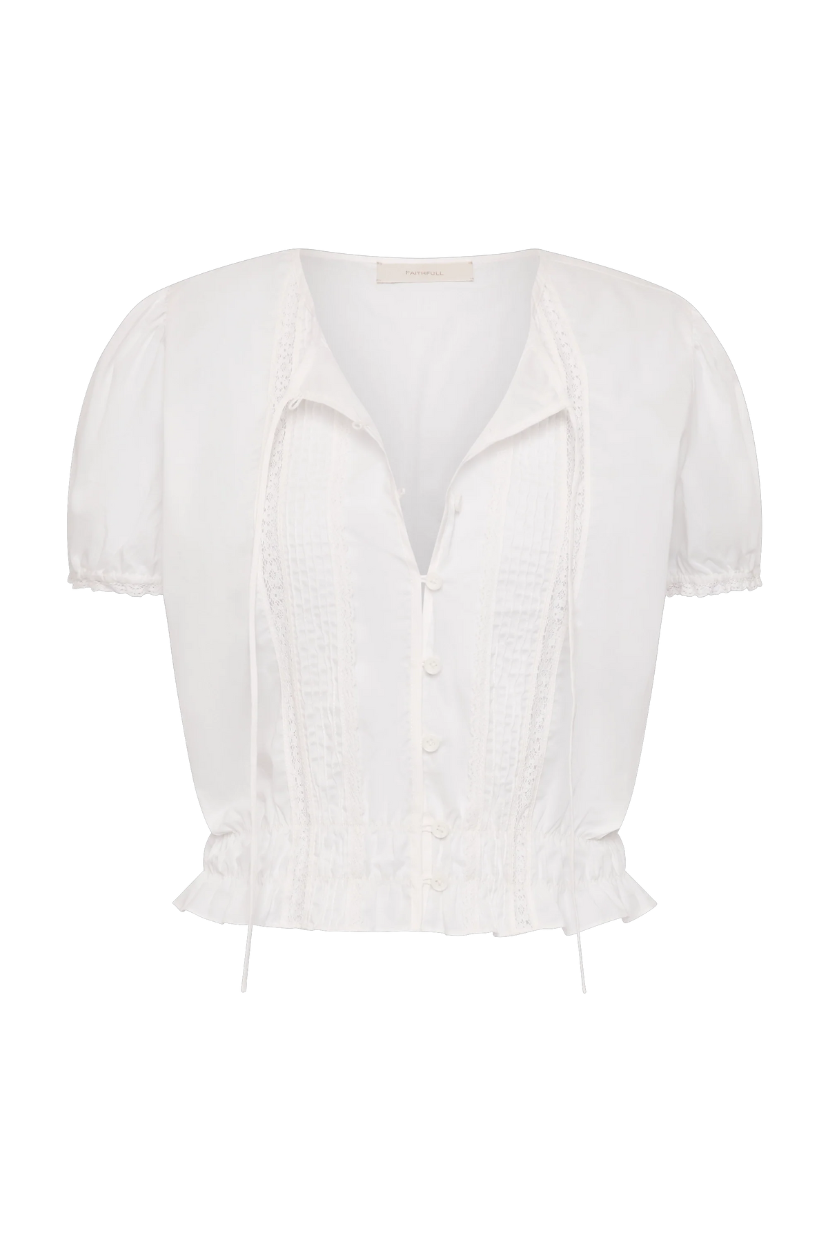Fiora Blouse Fresco Lace White - Final Sale
