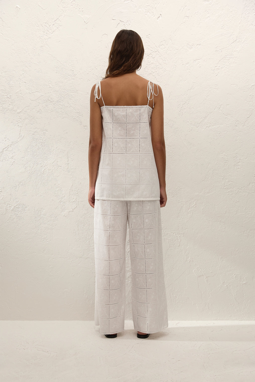 Mora Pant Handkerchief Broderie White