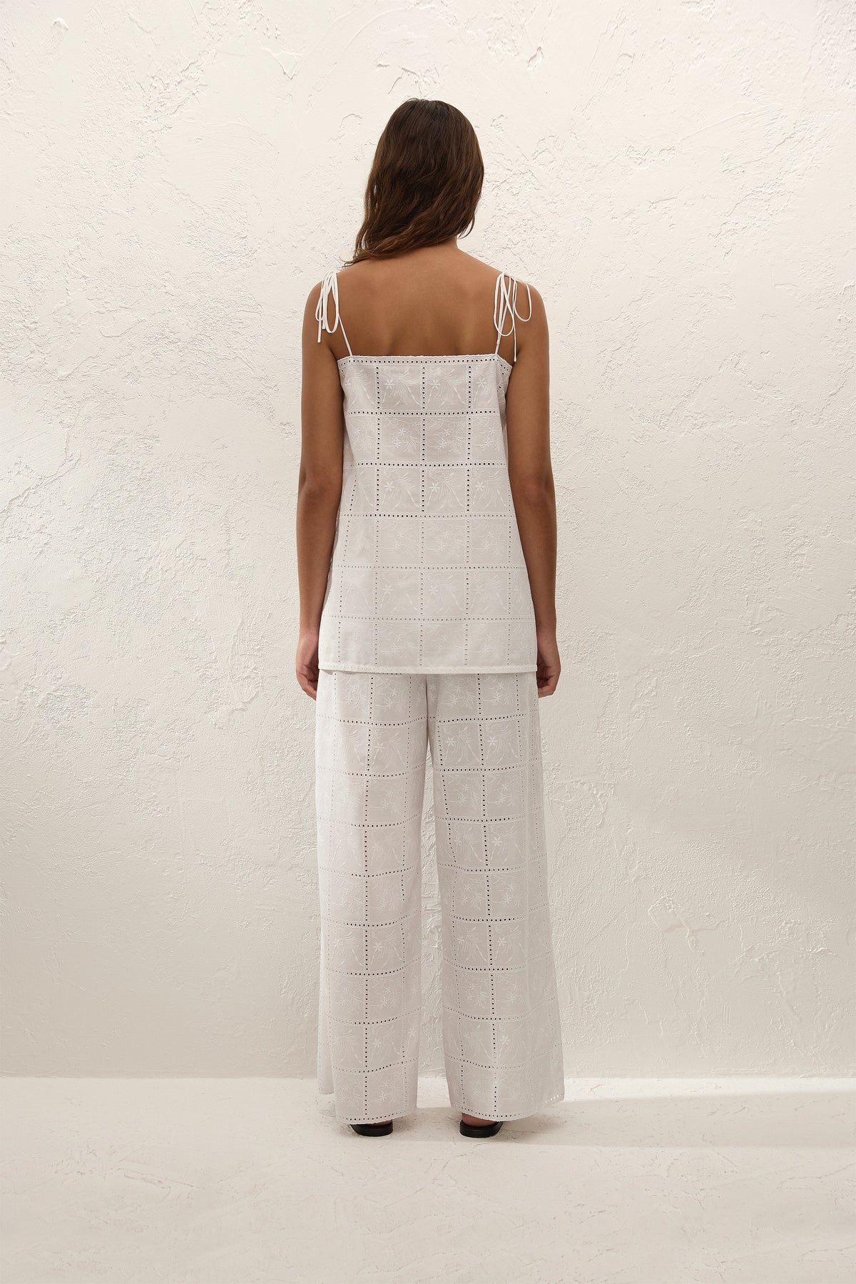 Mora Pant Handkerchief Broderie White