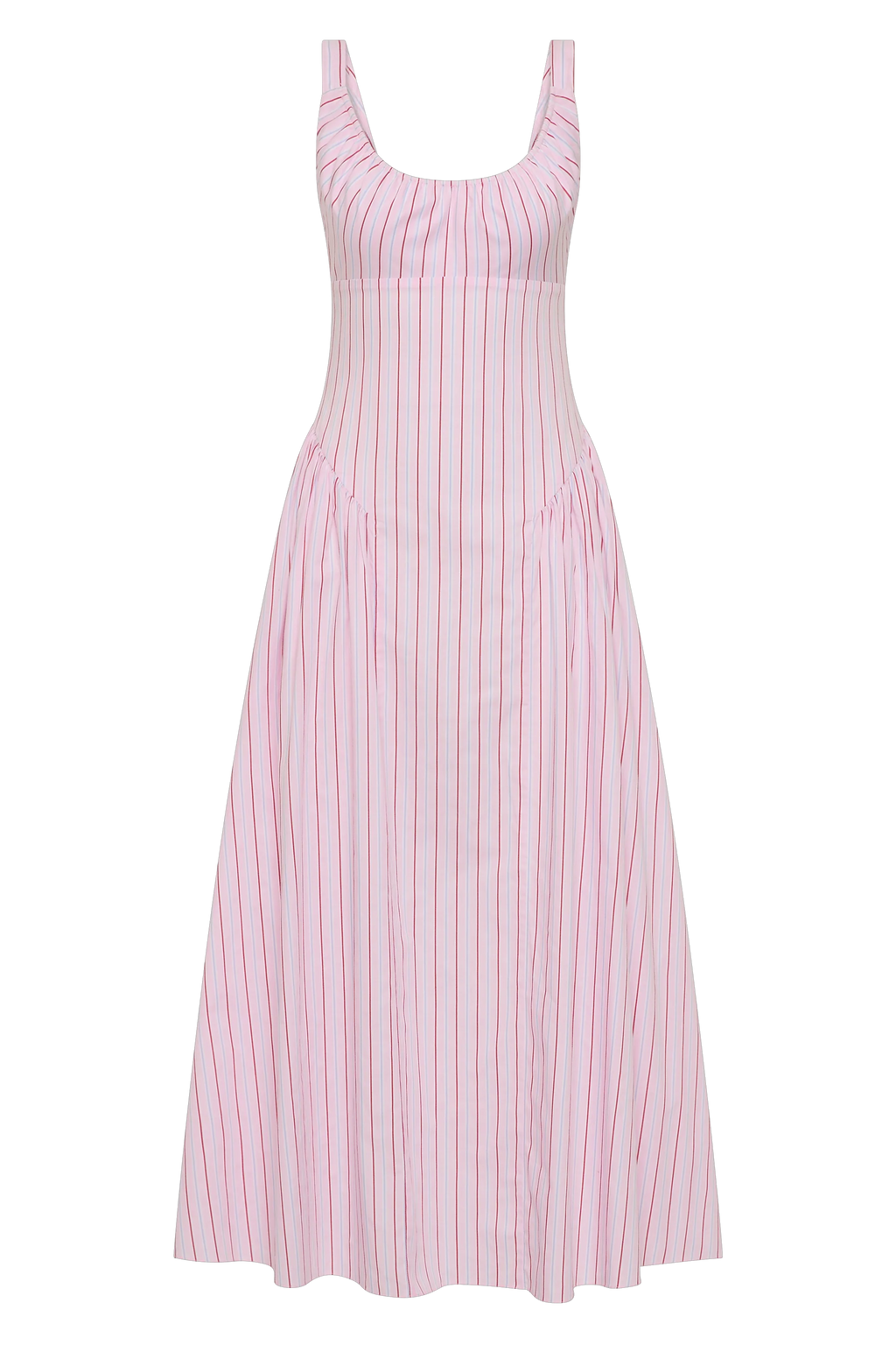 Marcella Midi Dress Fiori Stripe Palazzo - Final Sale