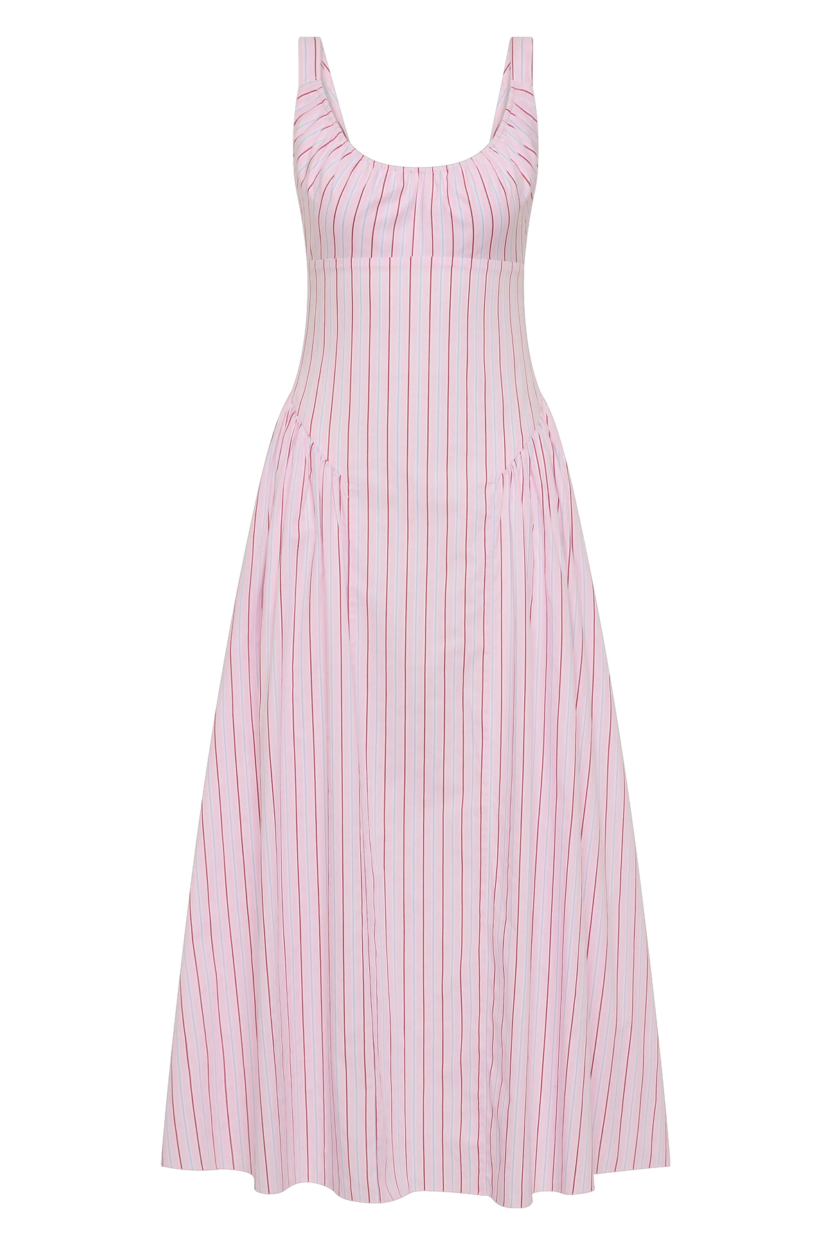 Marcella Midi Dress Fiori Stripe Palazzo - Final Sale